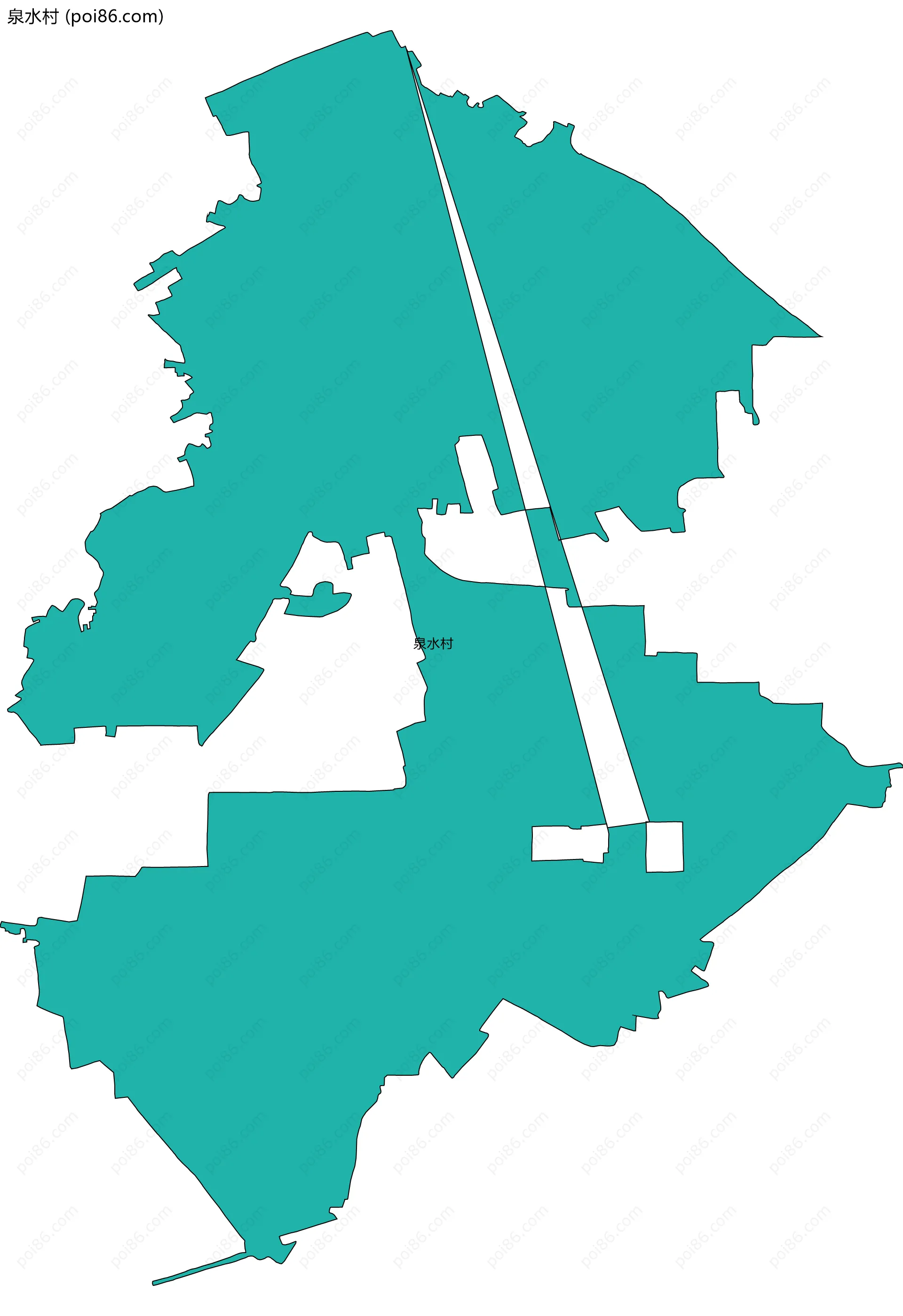 泉水村边界地图