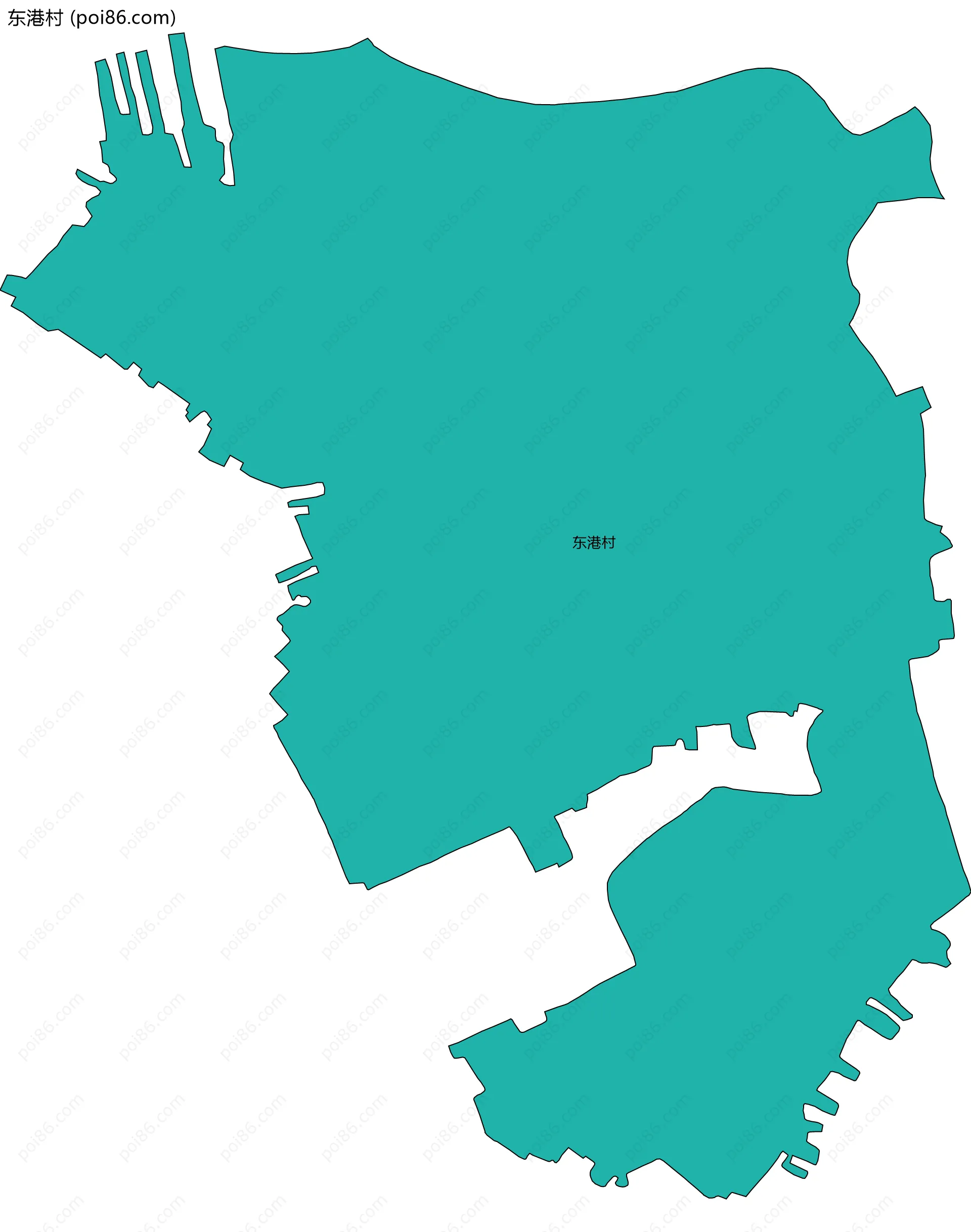 东港村边界地图