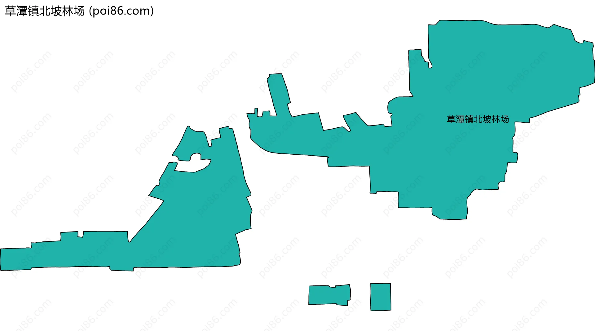 草潭镇北坡林场边界地图