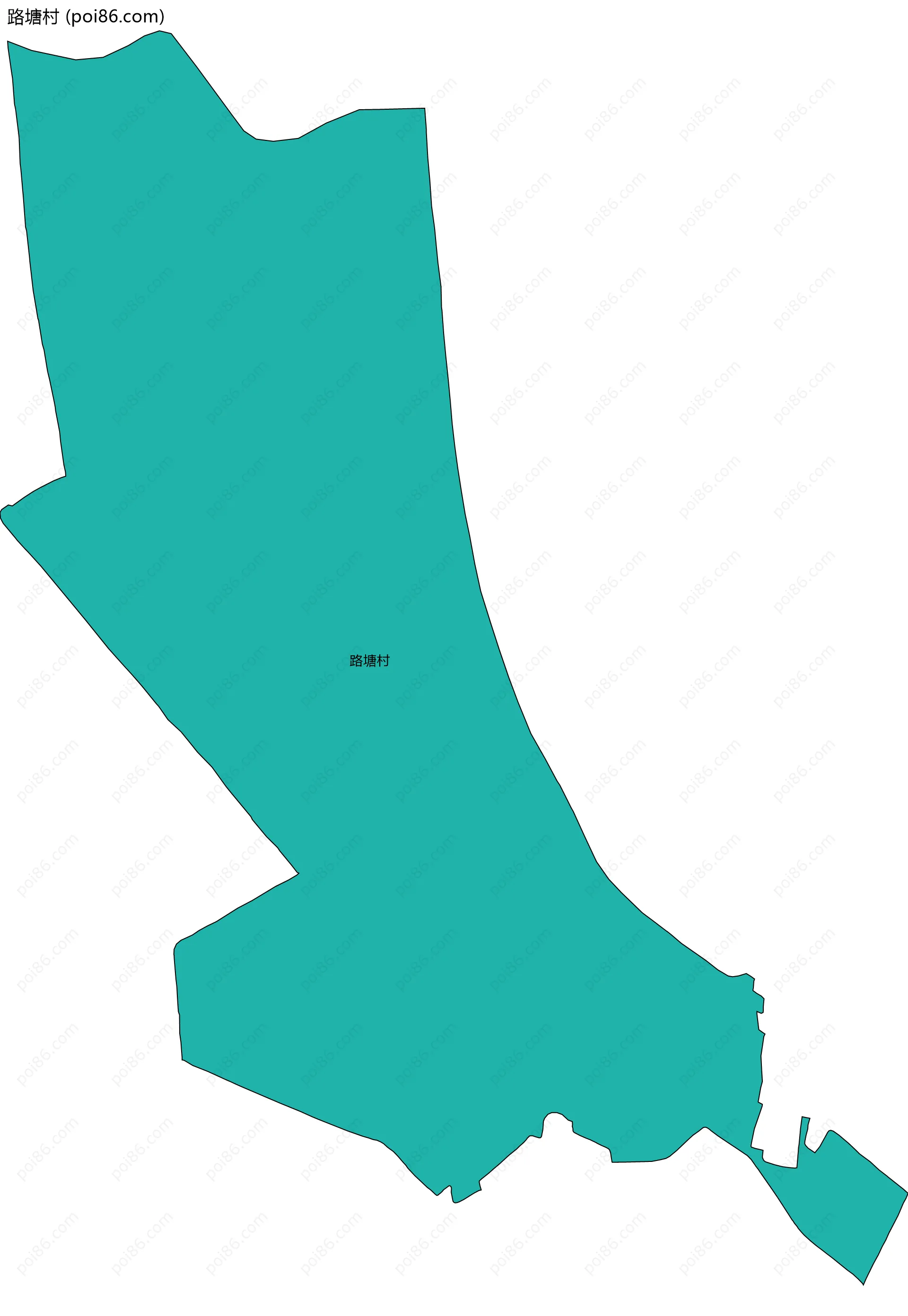 路塘村边界地图