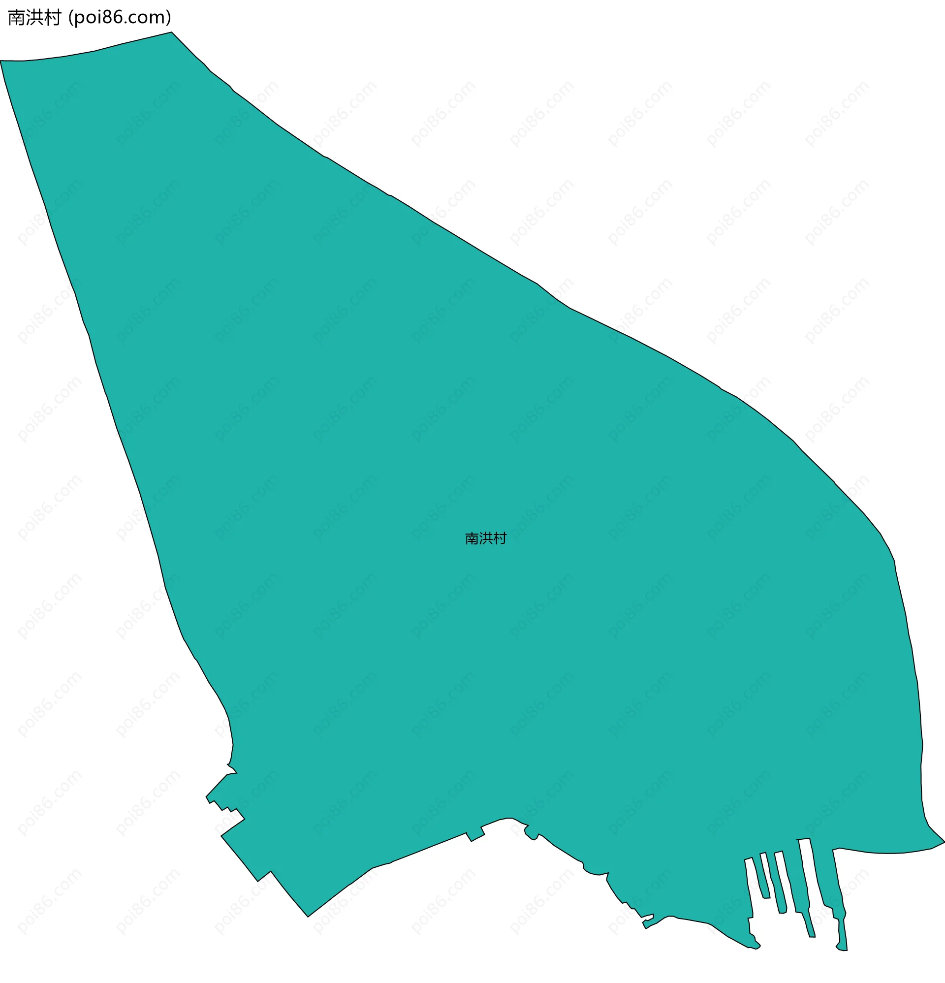 南洪村边界地图