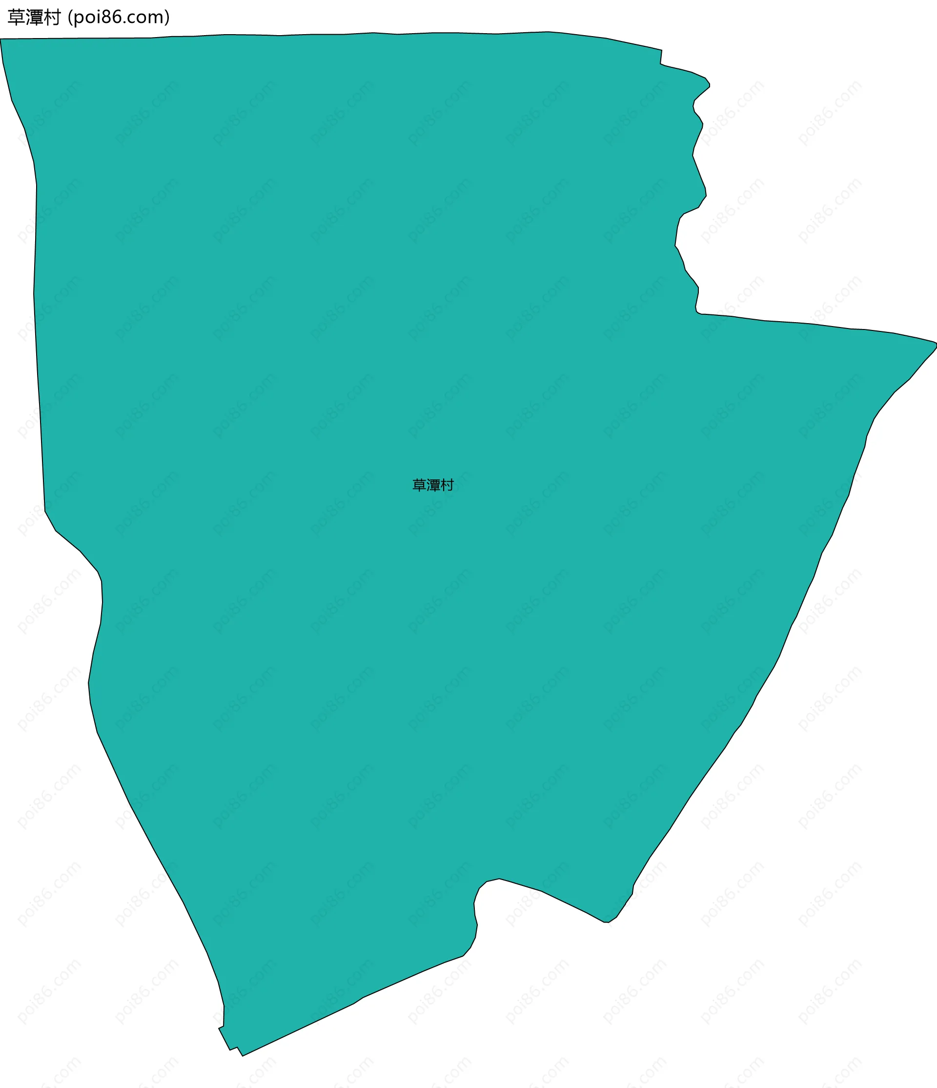 草潭村边界地图