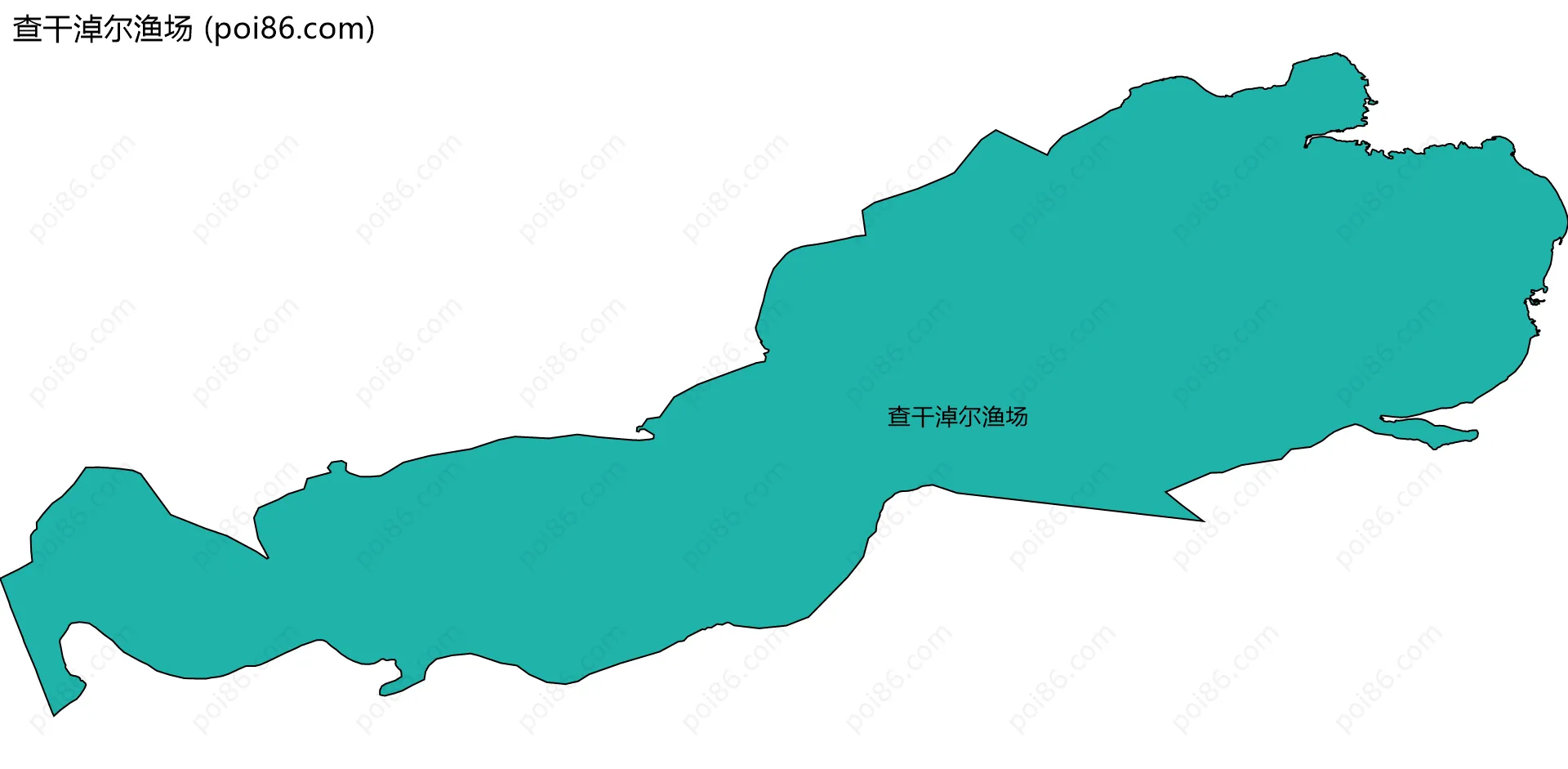 查干淖尔渔场边界地图