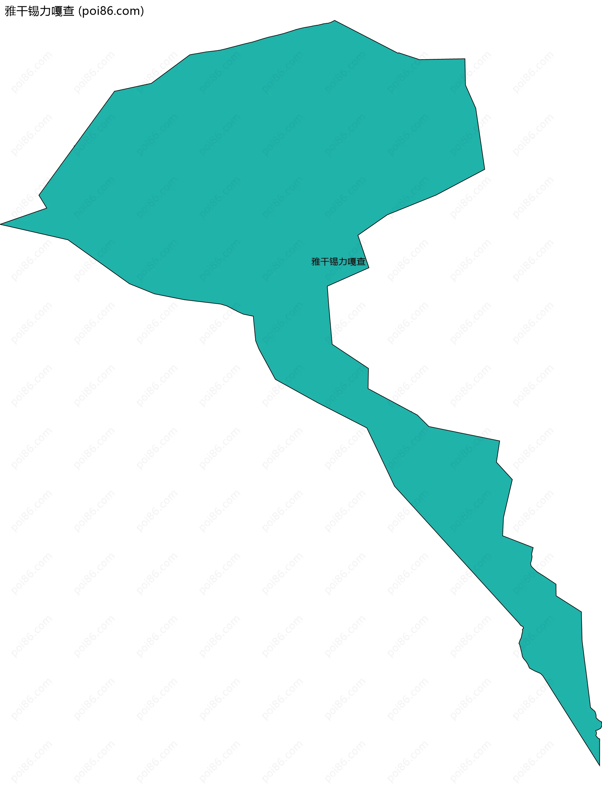 雅干锡力嘎查边界地图