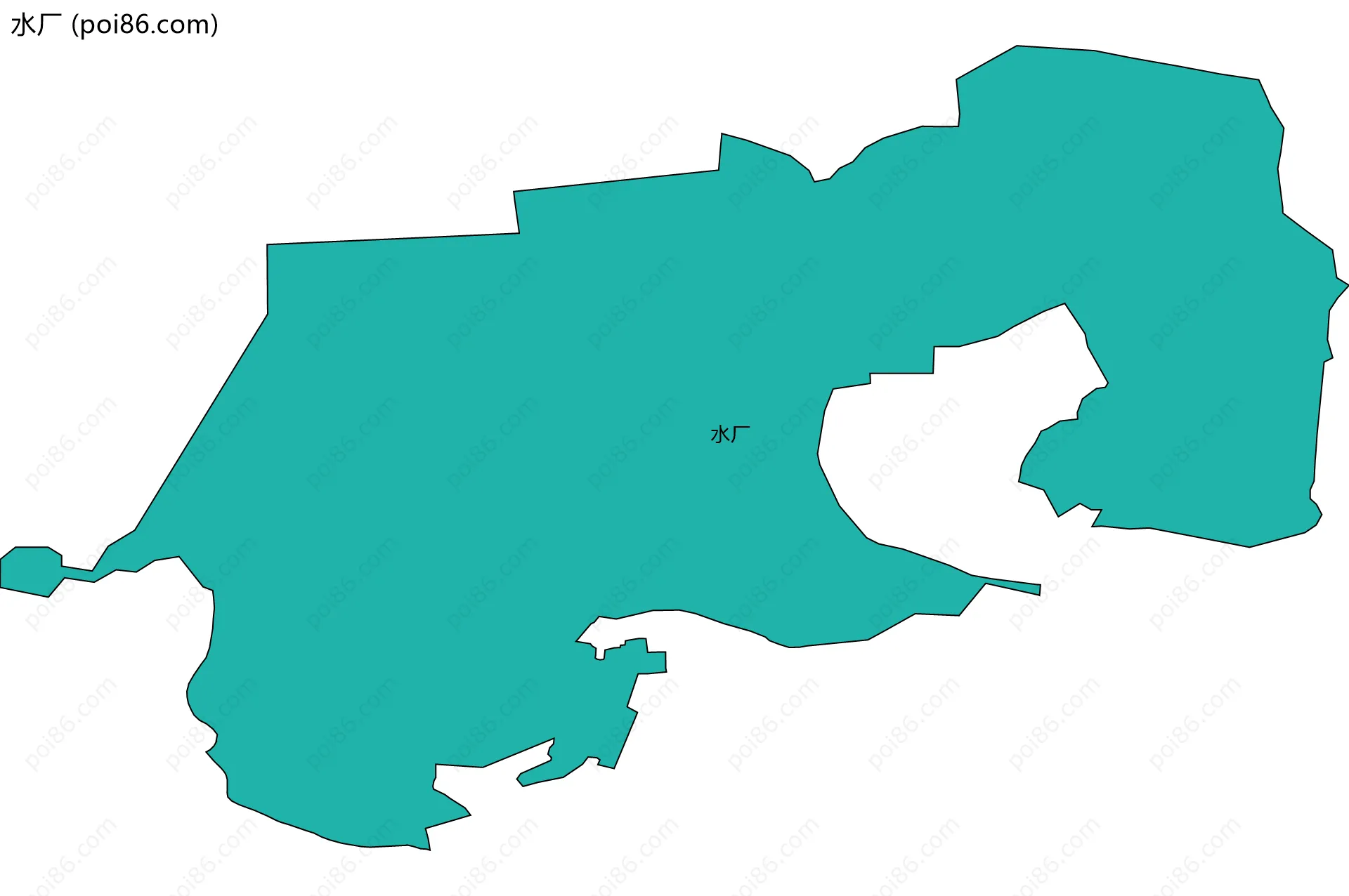 水厂边界地图