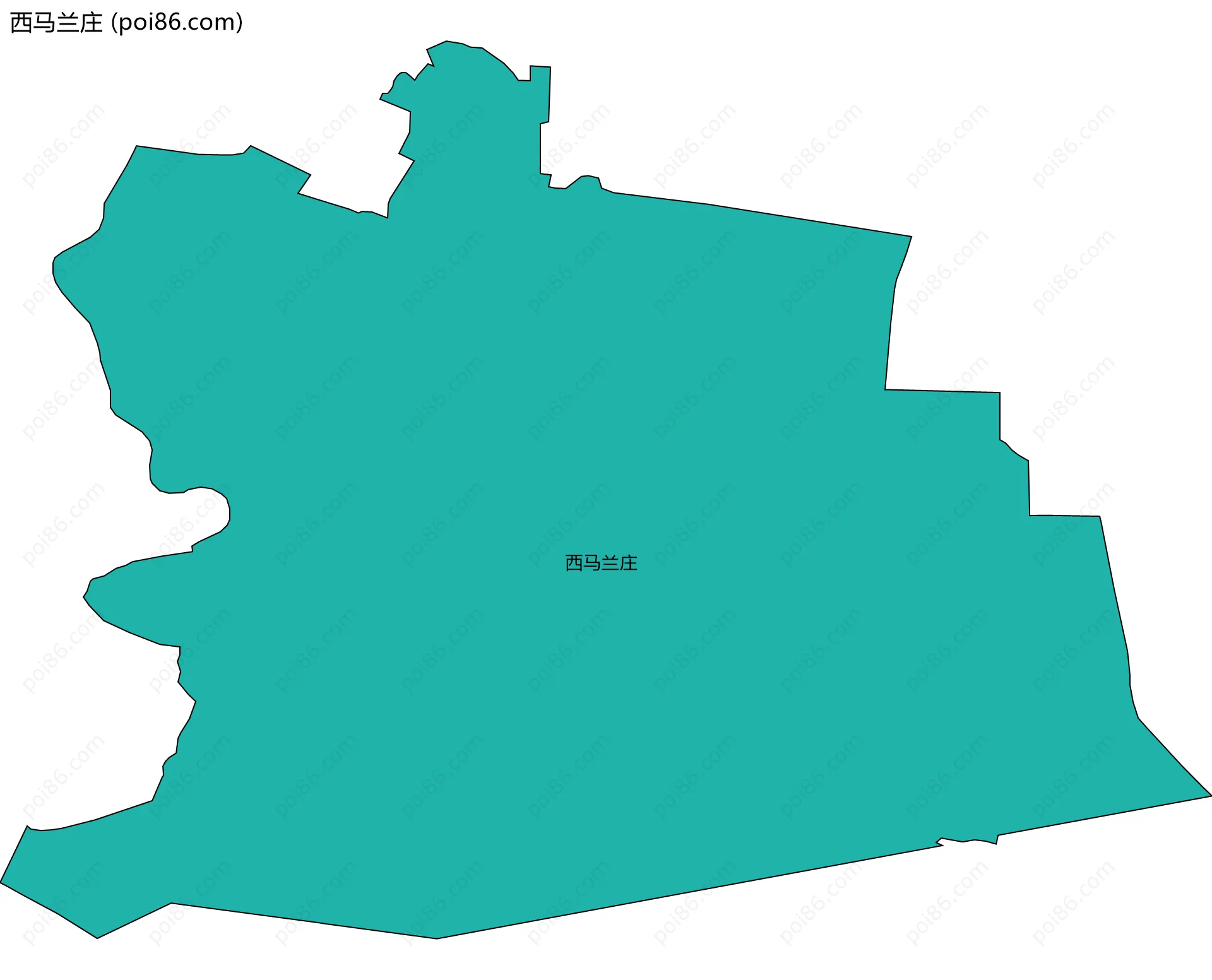 西马兰庄边界地图