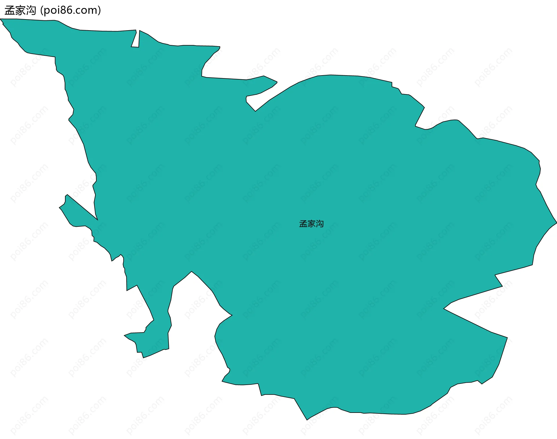 孟家沟边界地图