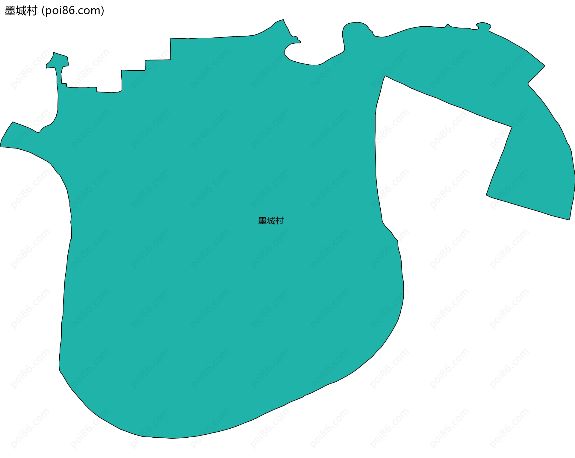 墨城村边界地图