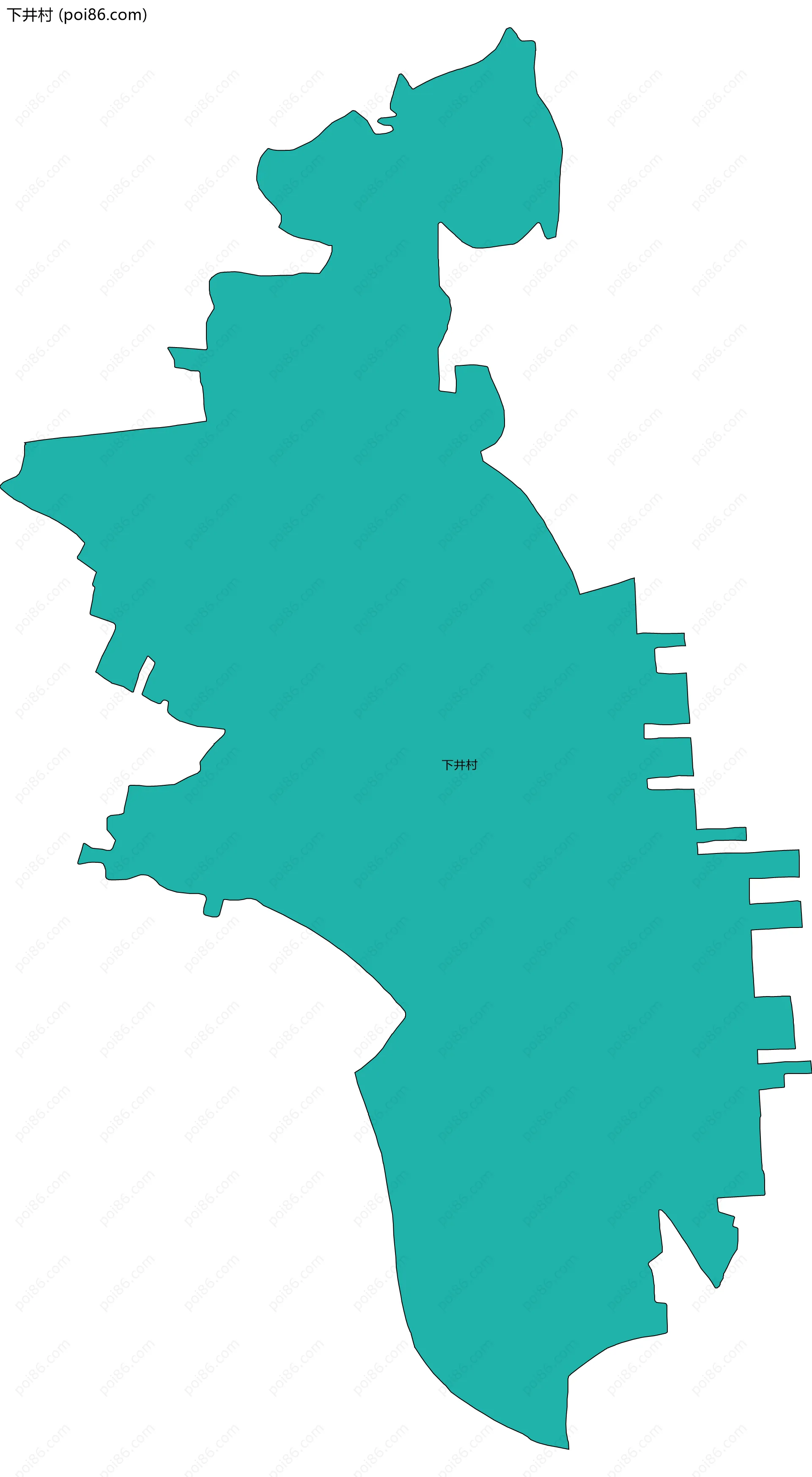 下井村边界地图