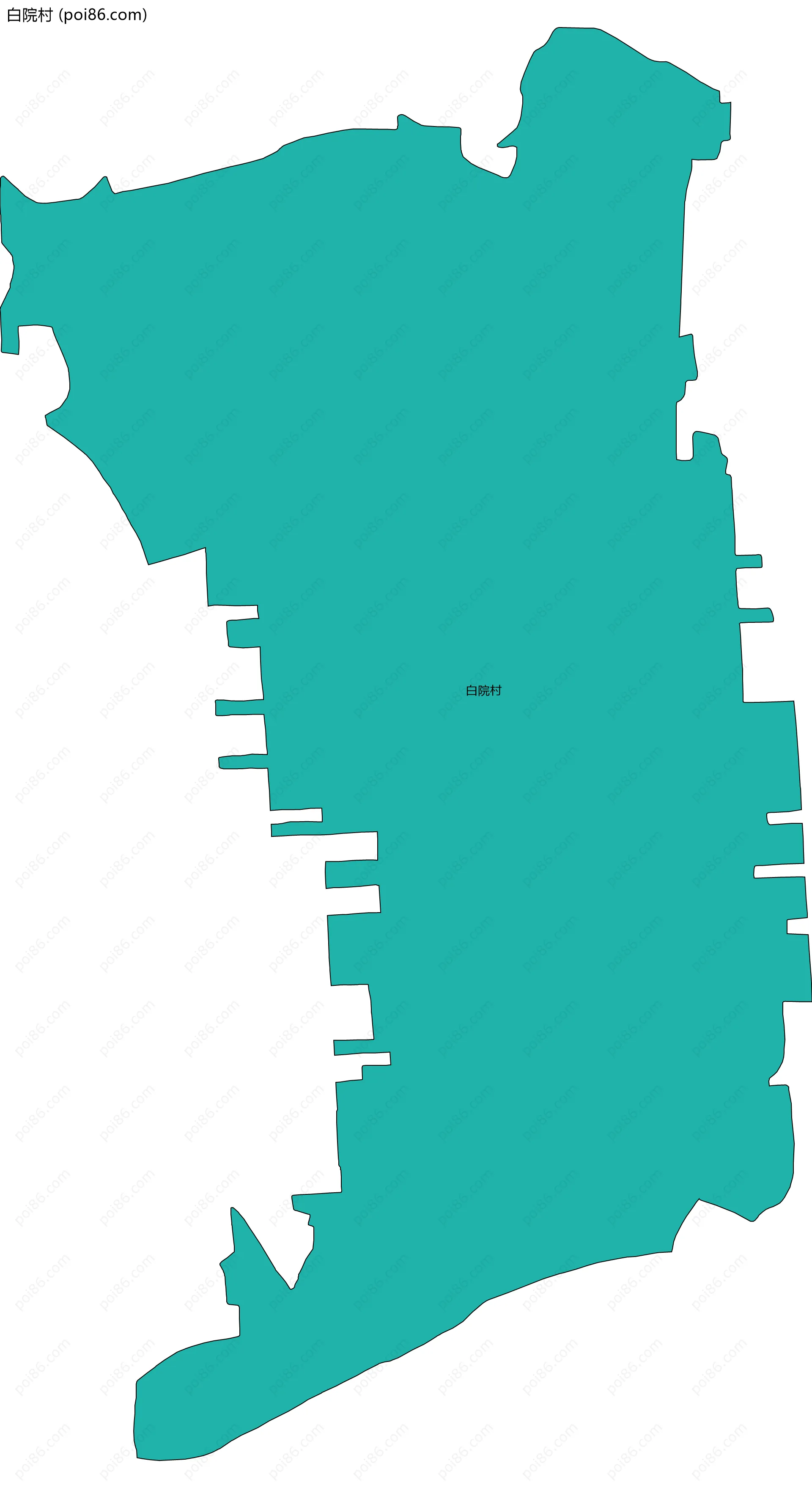 白院村边界地图