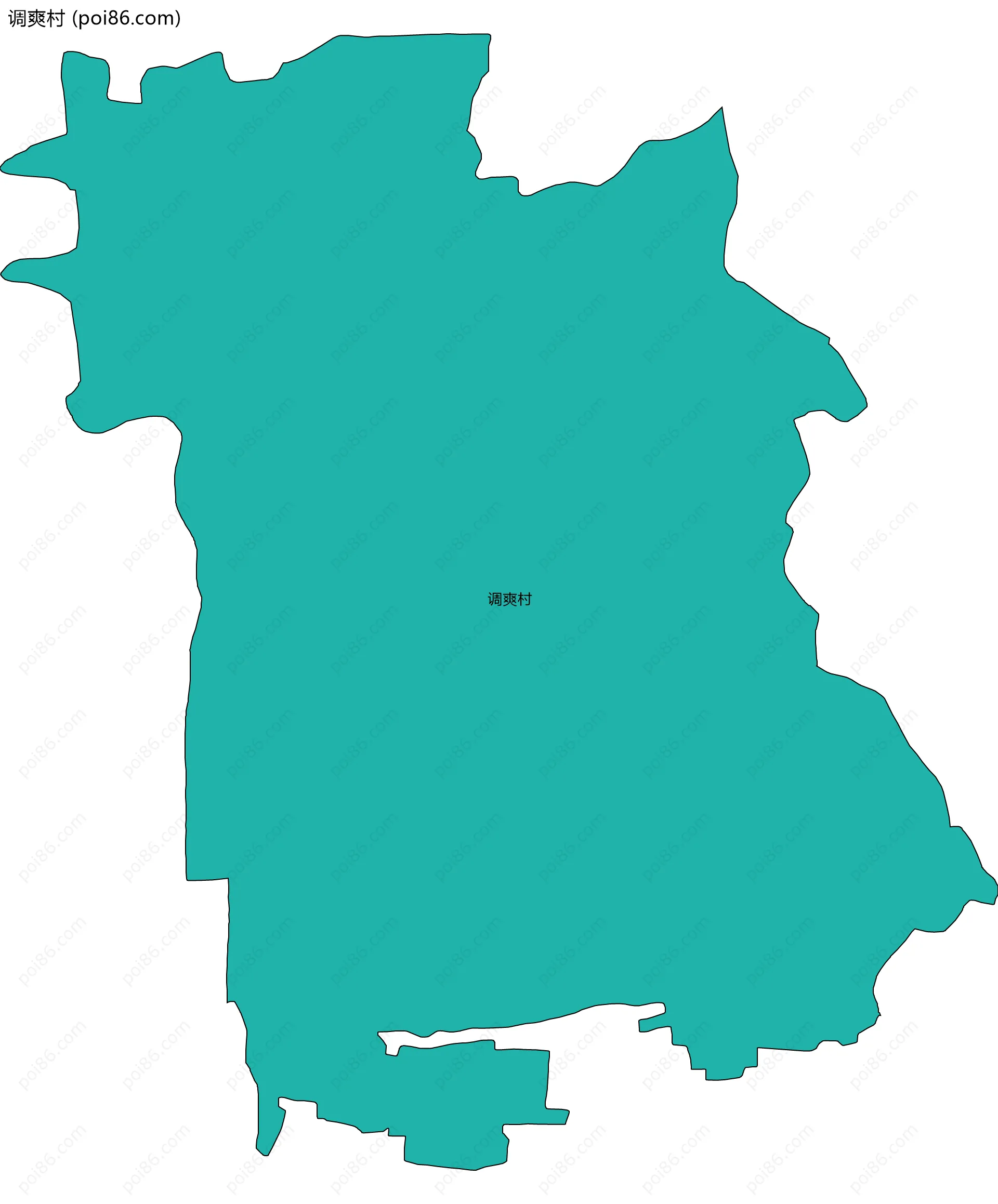 调爽村边界地图