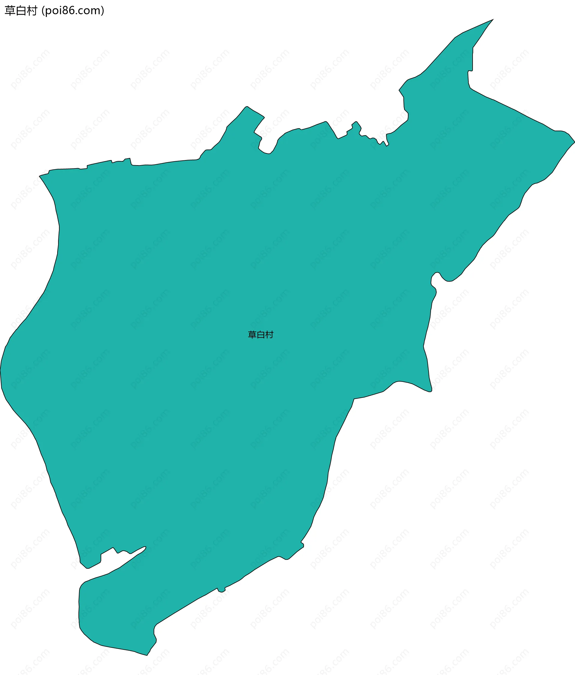 草白村边界地图