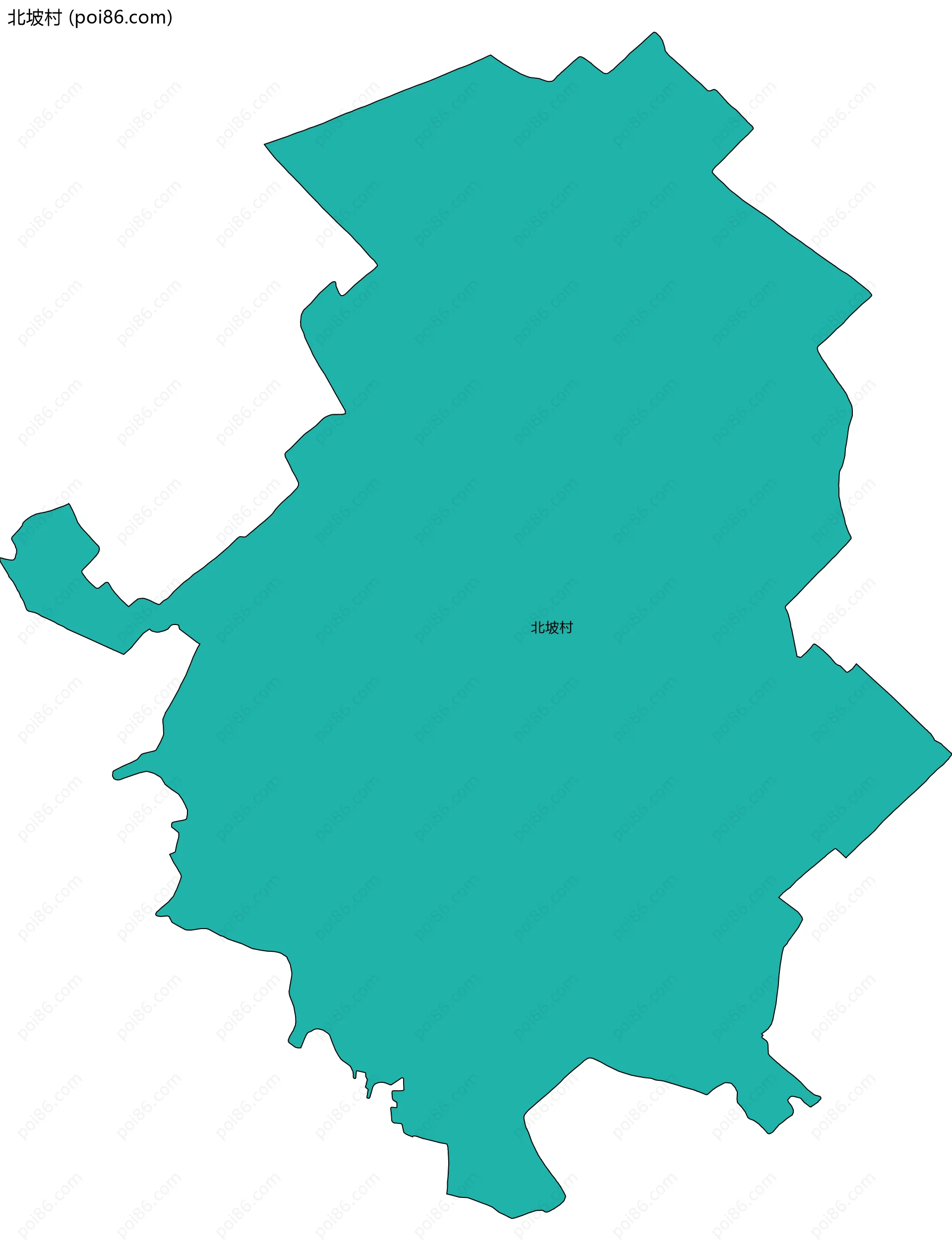 北坡村边界地图