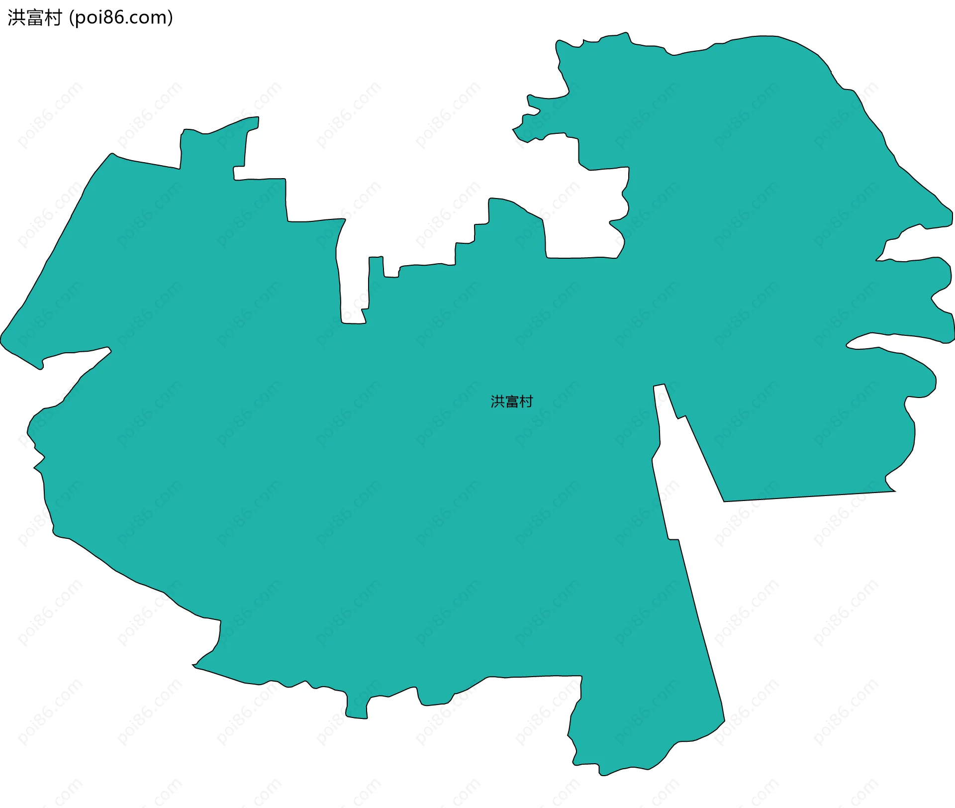 洪富村边界地图
