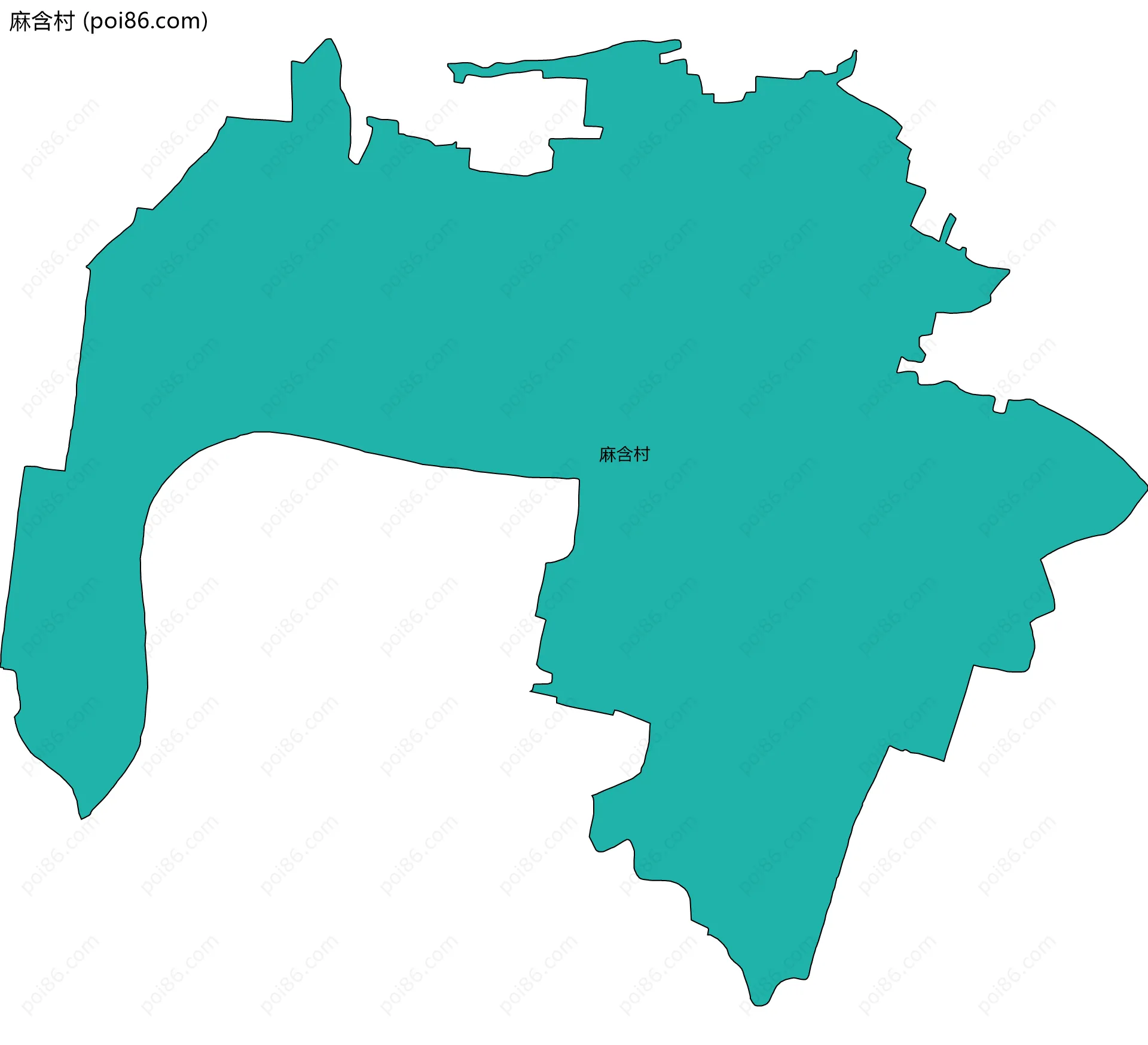 麻含村边界地图