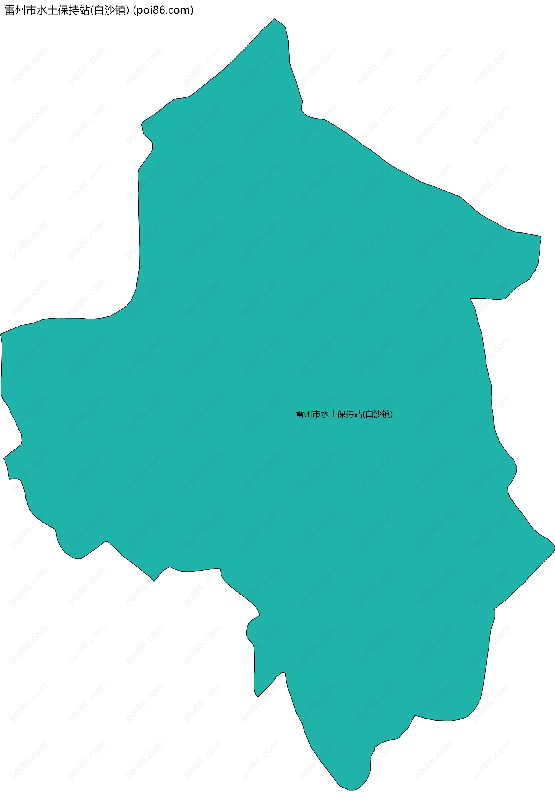 雷州市水土保持站(白沙镇)边界地图