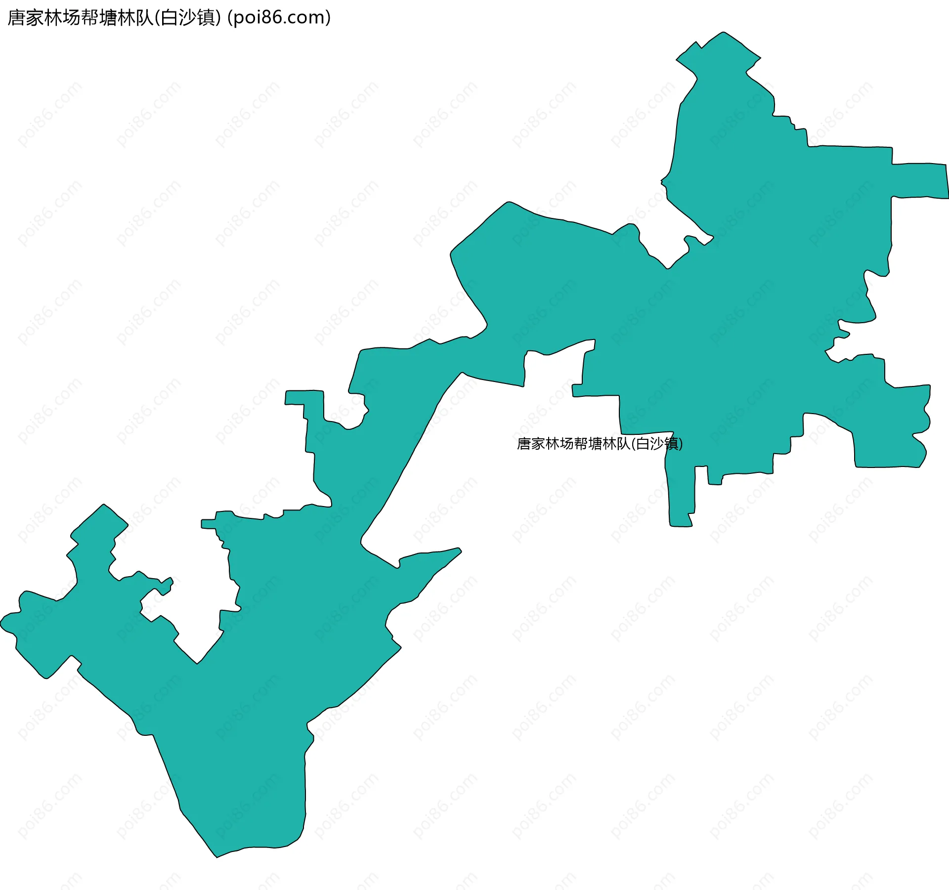 唐家林场帮塘林队(白沙镇)边界地图
