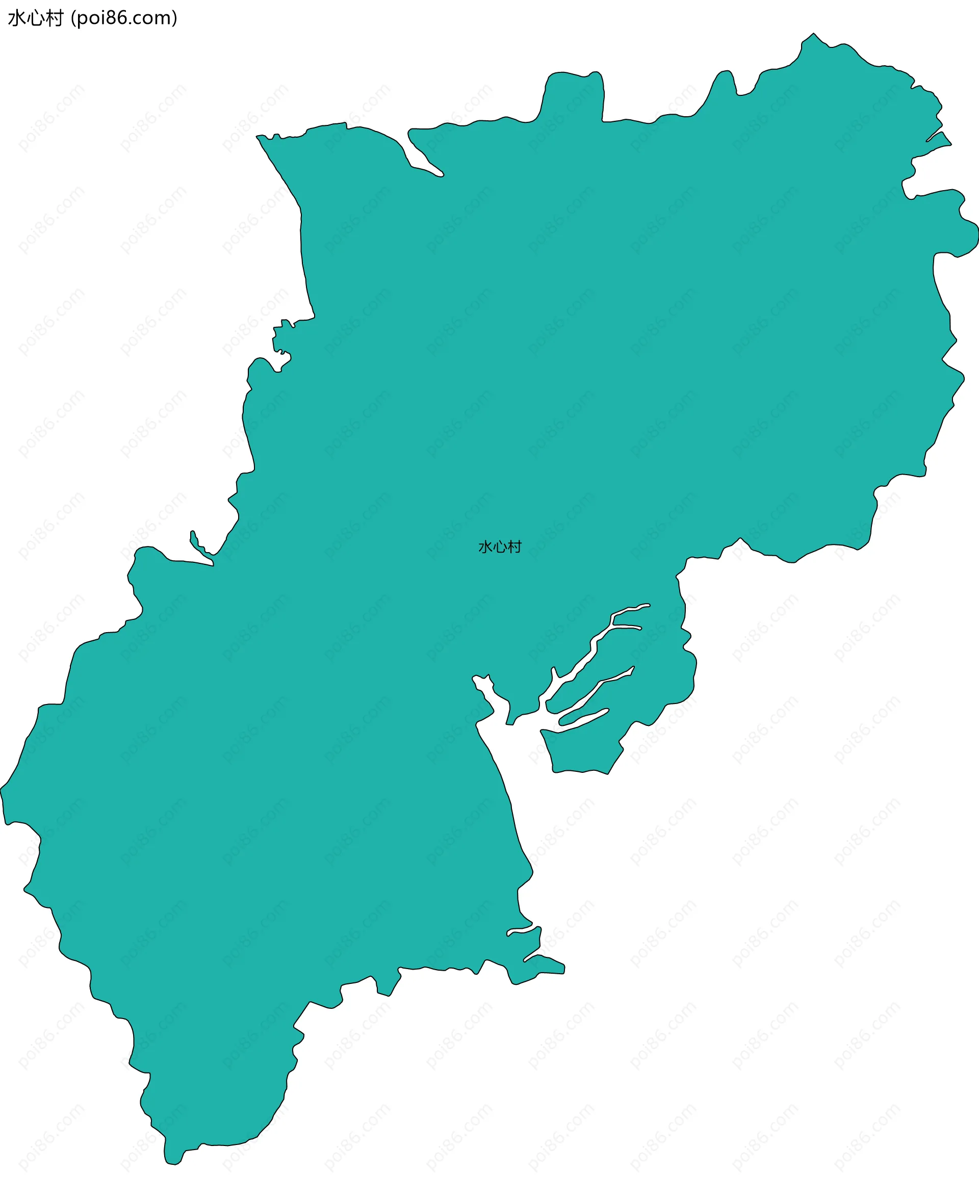 水心村边界地图