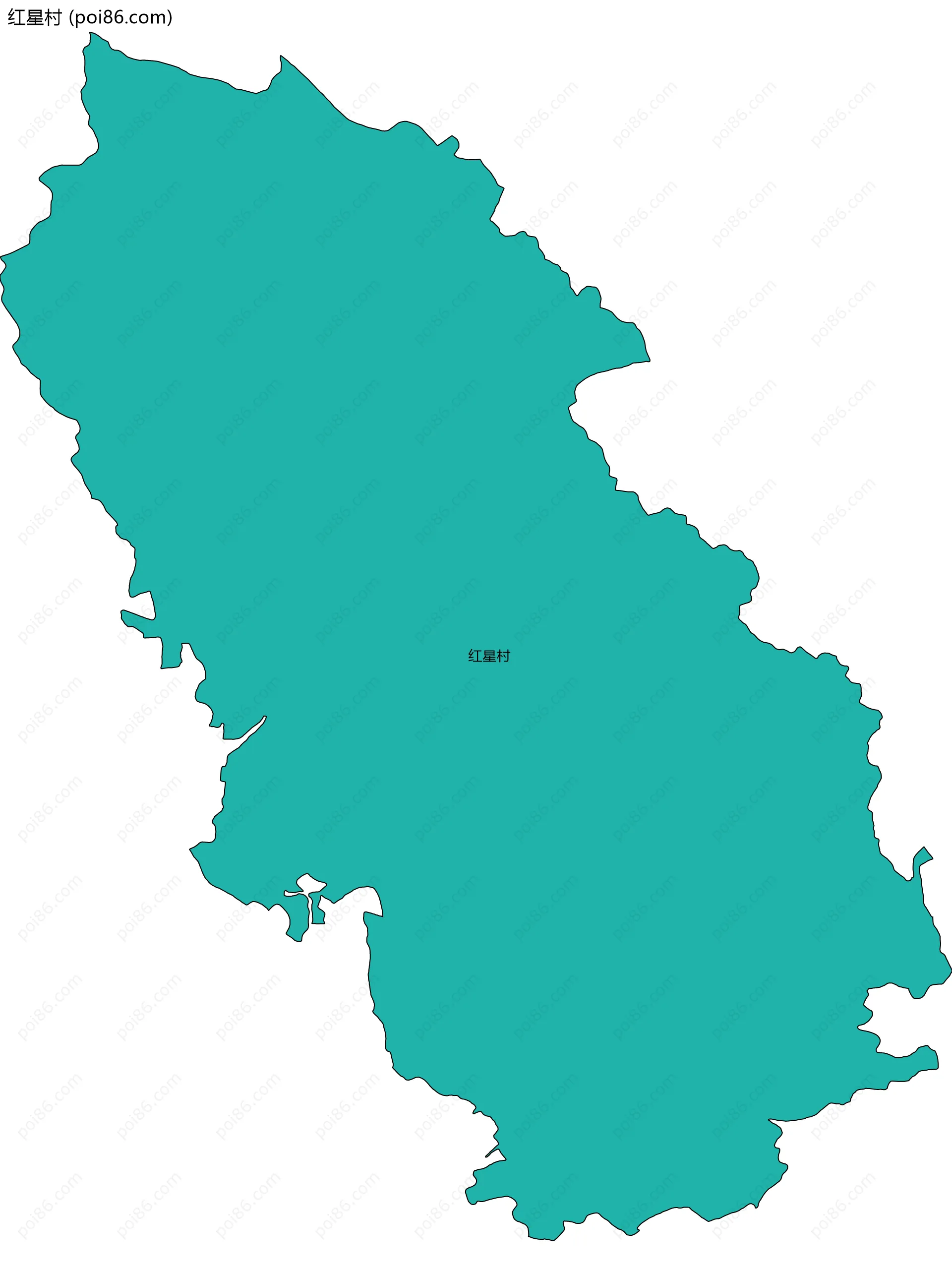 红星村边界地图