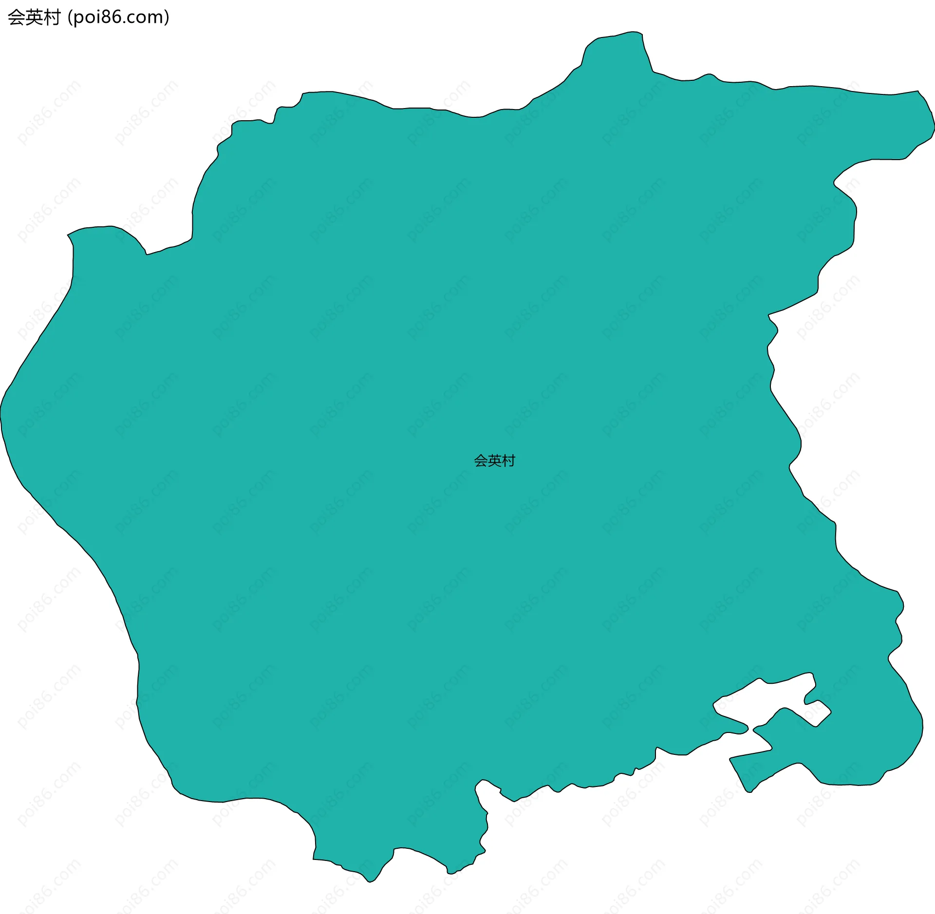 会英村边界地图