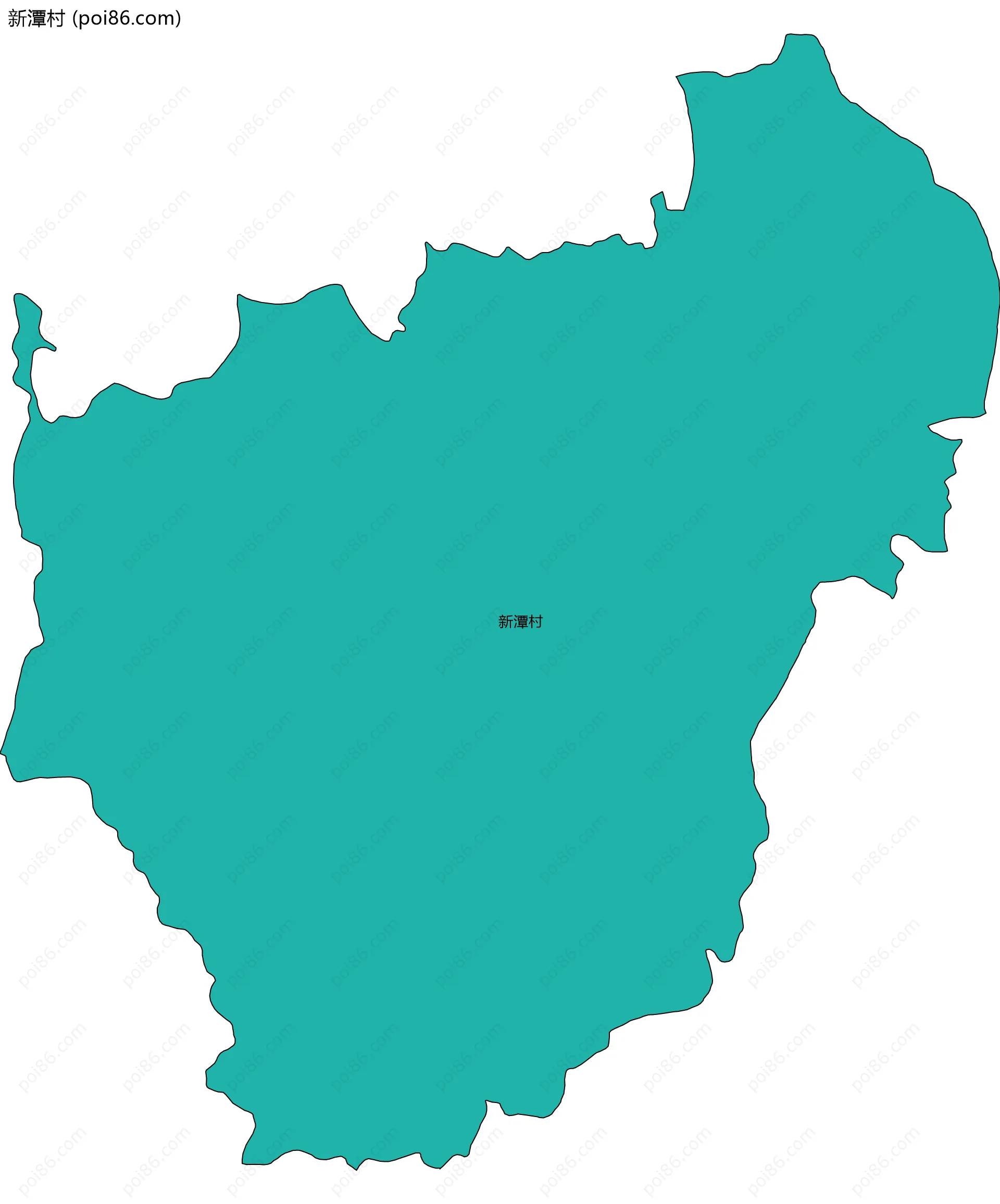 新潭村边界地图