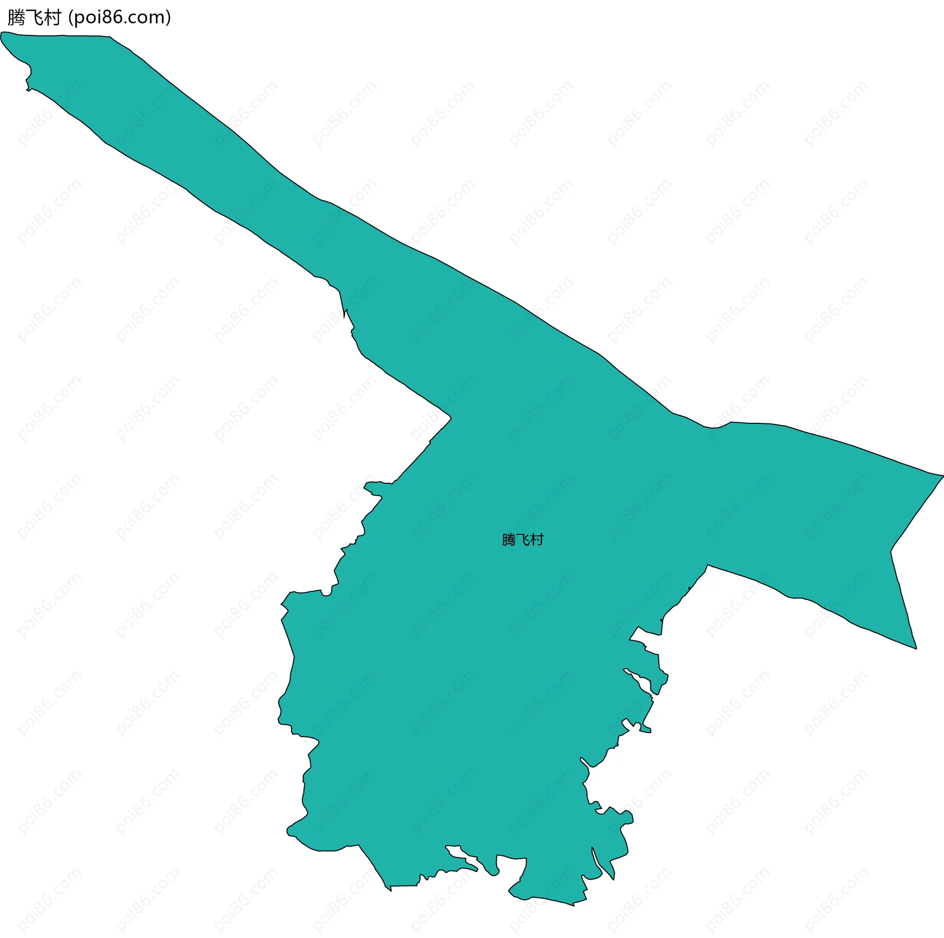 腾飞村边界地图