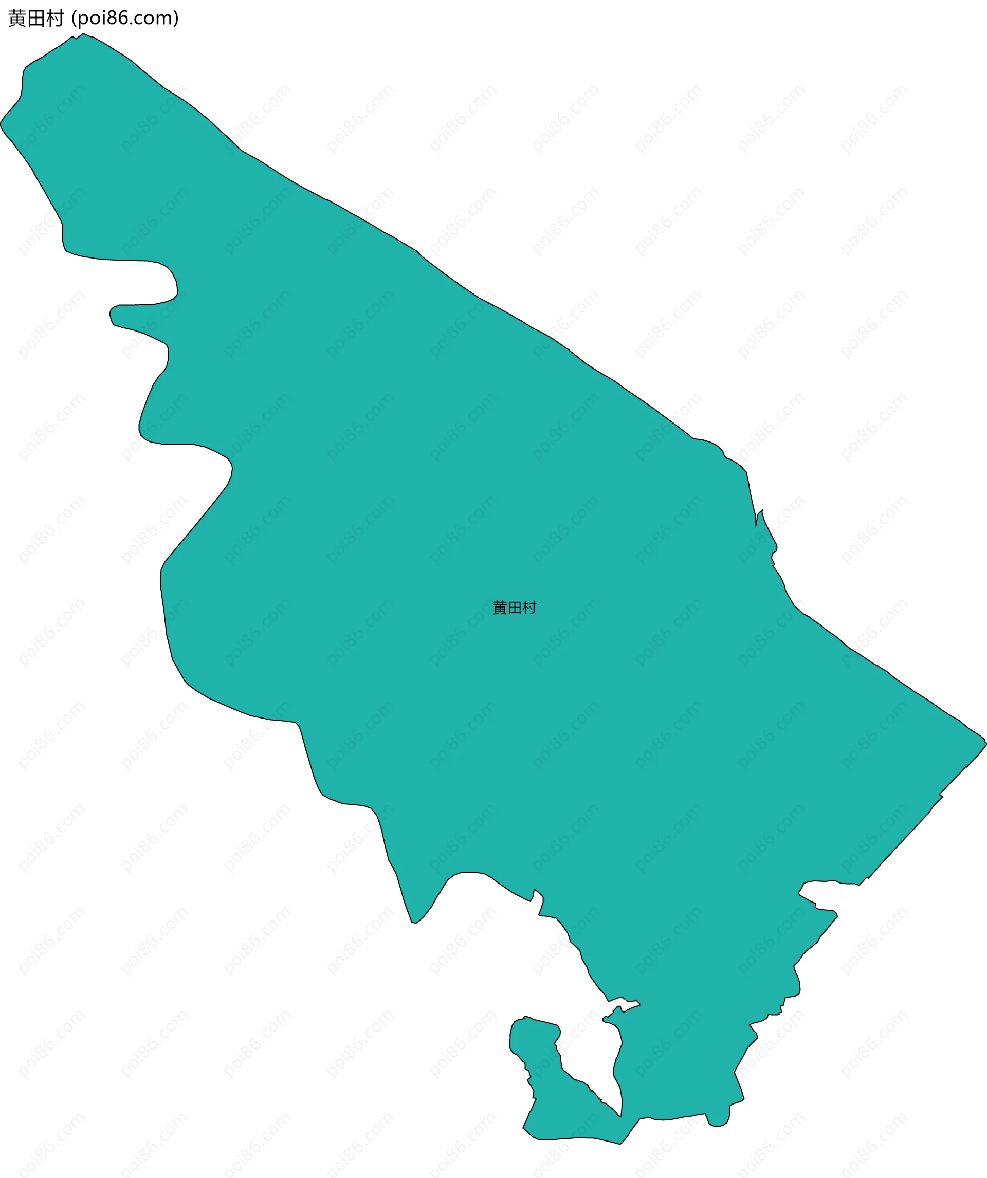 黄田村边界地图