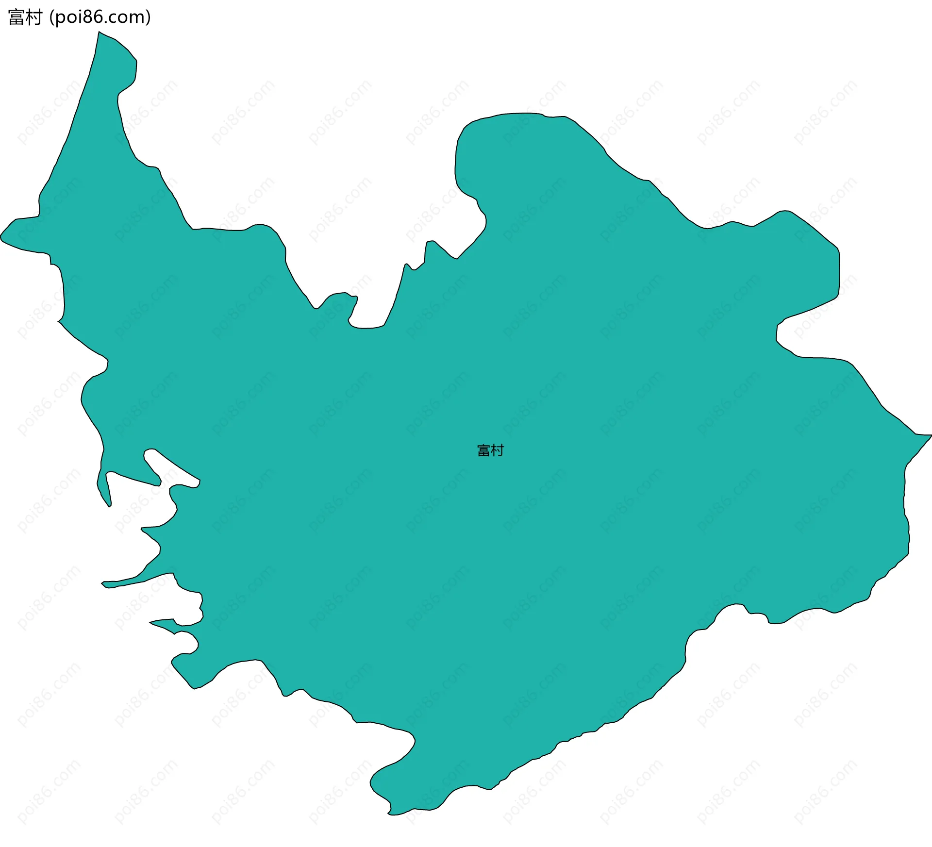 富村边界地图