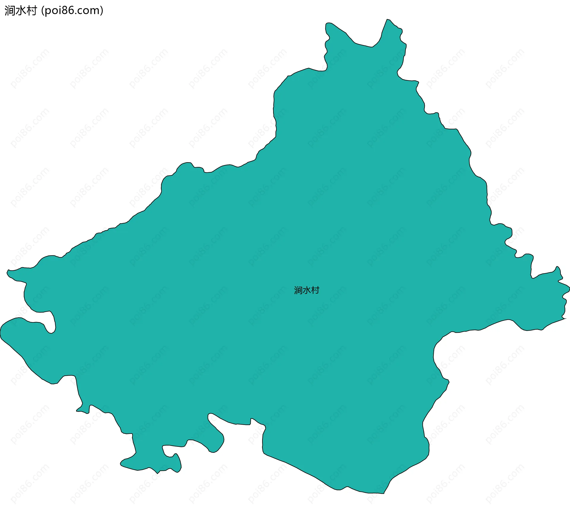 涧水村边界地图