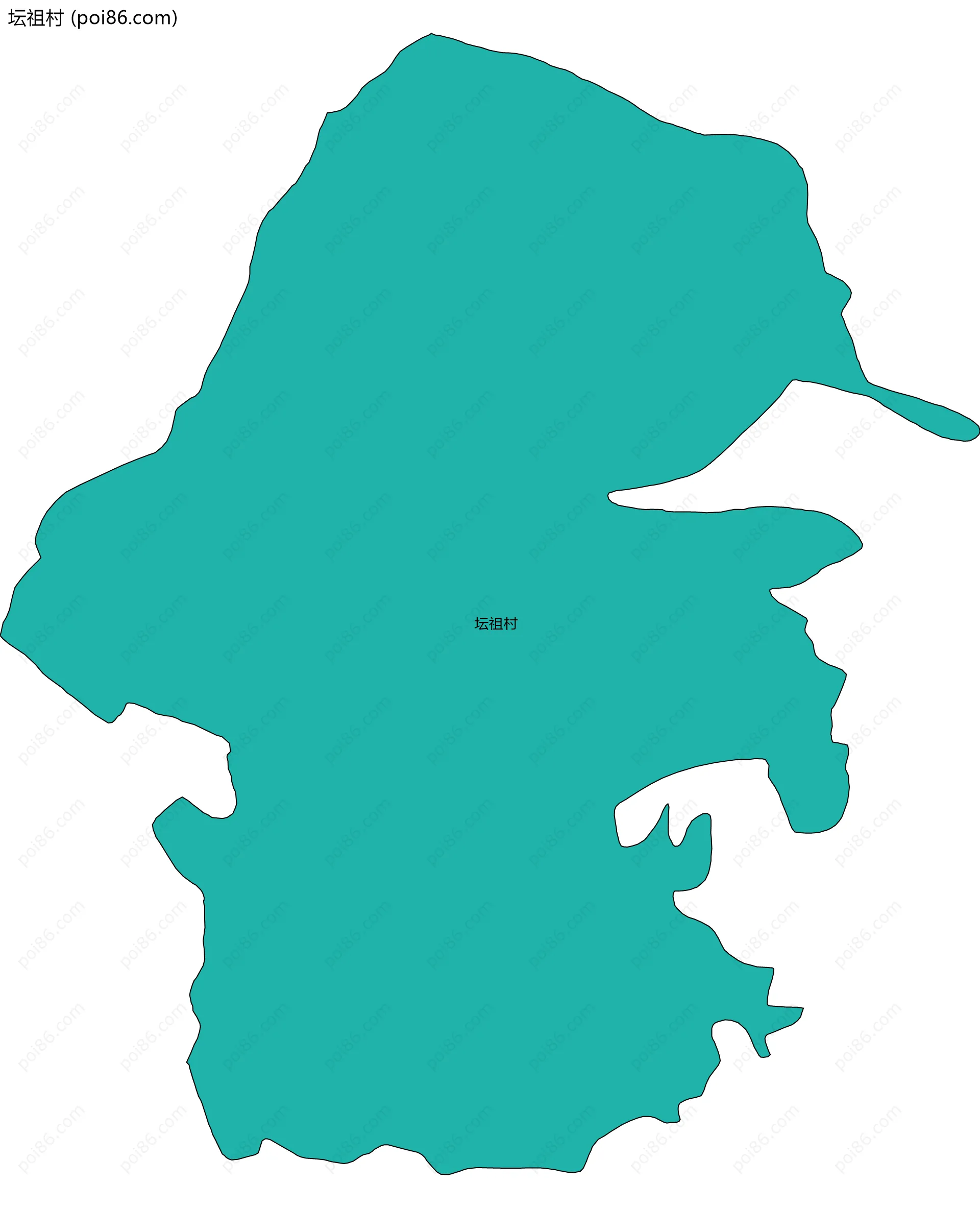 坛祖村边界地图