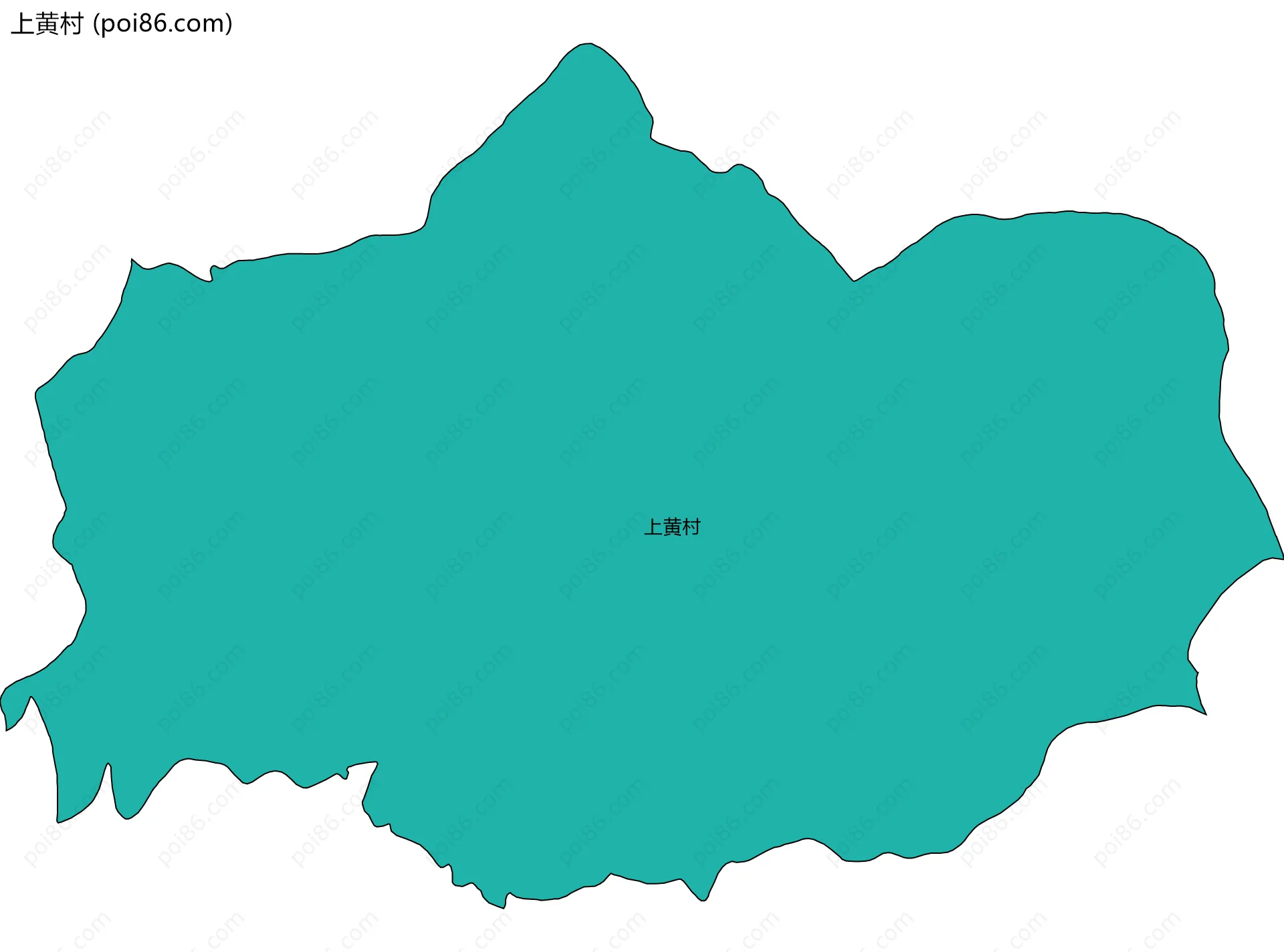 上黄村边界地图