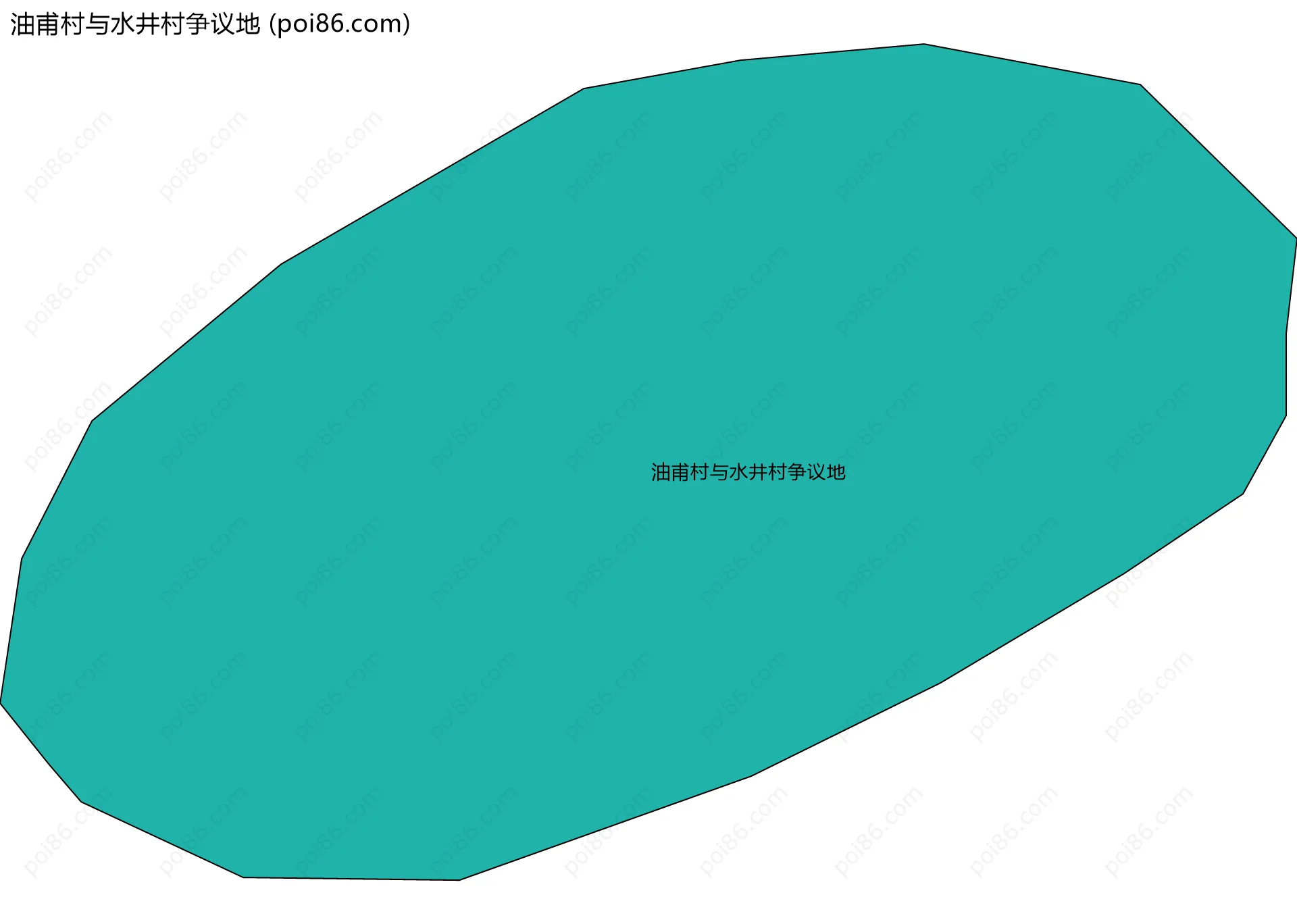 油甫村与水井村争议地边界地图