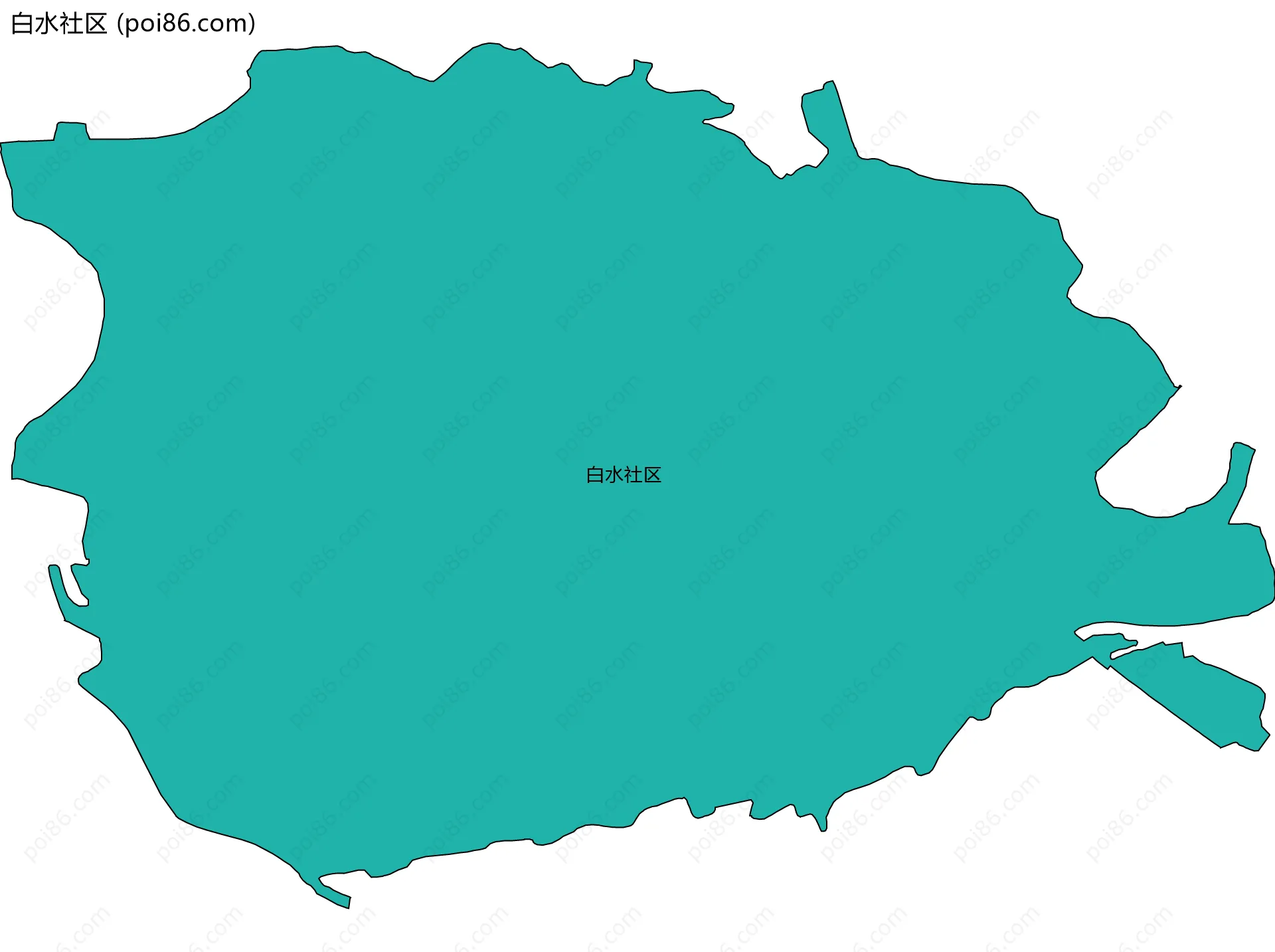 白水社区边界地图