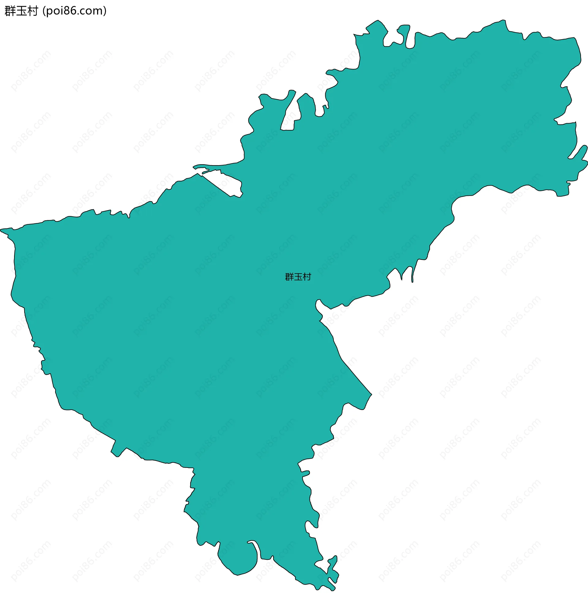 群玉村边界地图