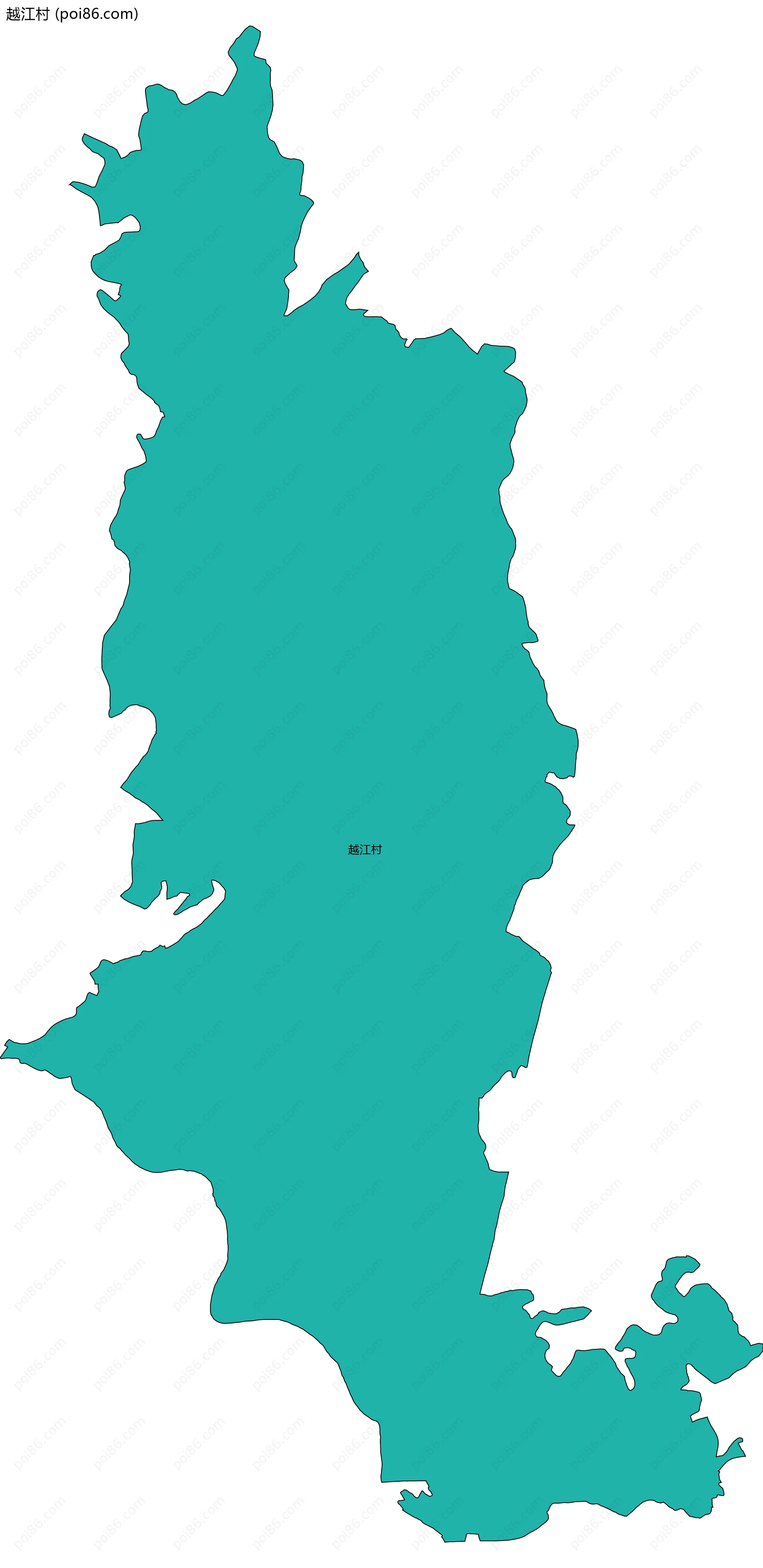 越江村边界地图