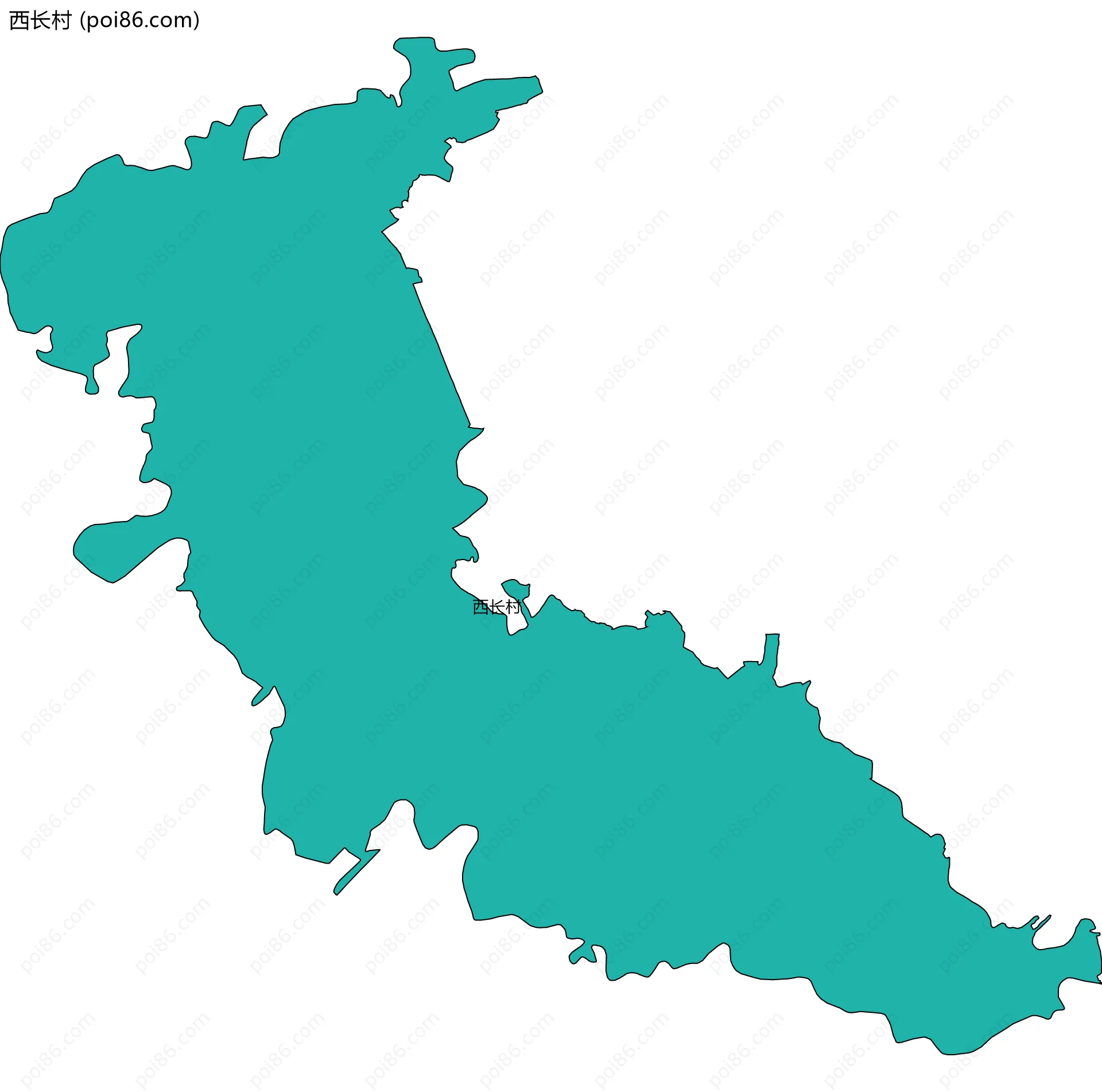 西长村边界地图