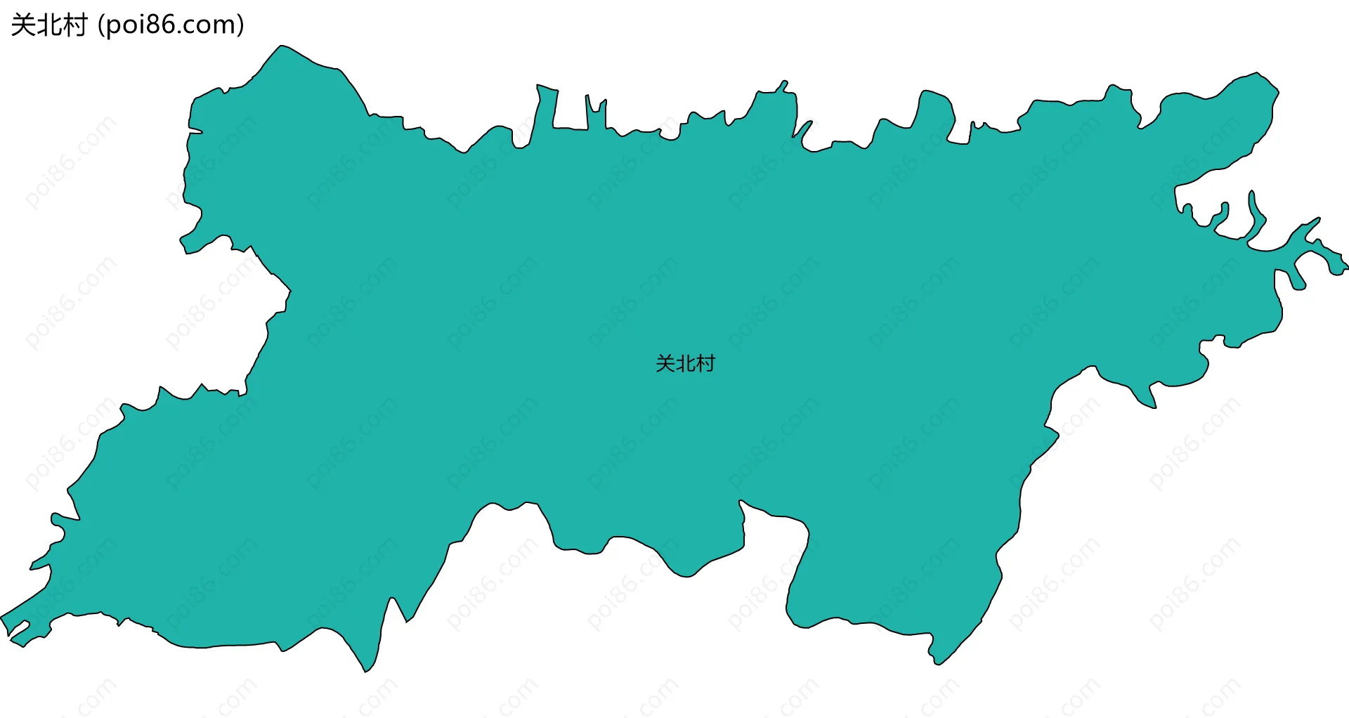 关北村边界地图