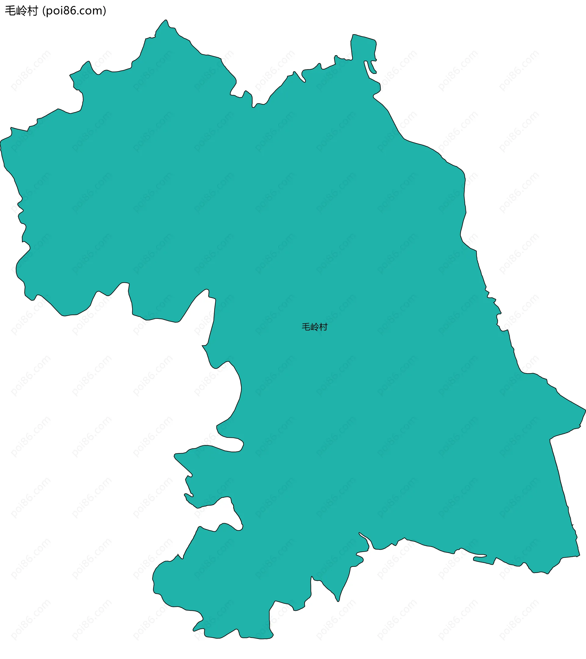 毛岭村边界地图