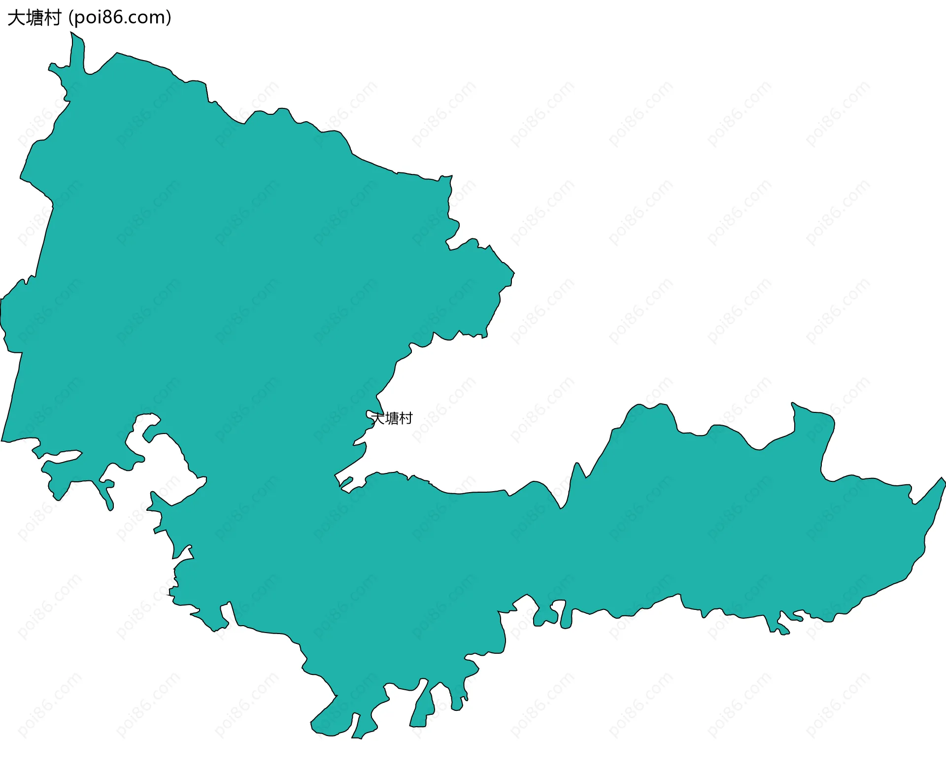 大塘村边界地图