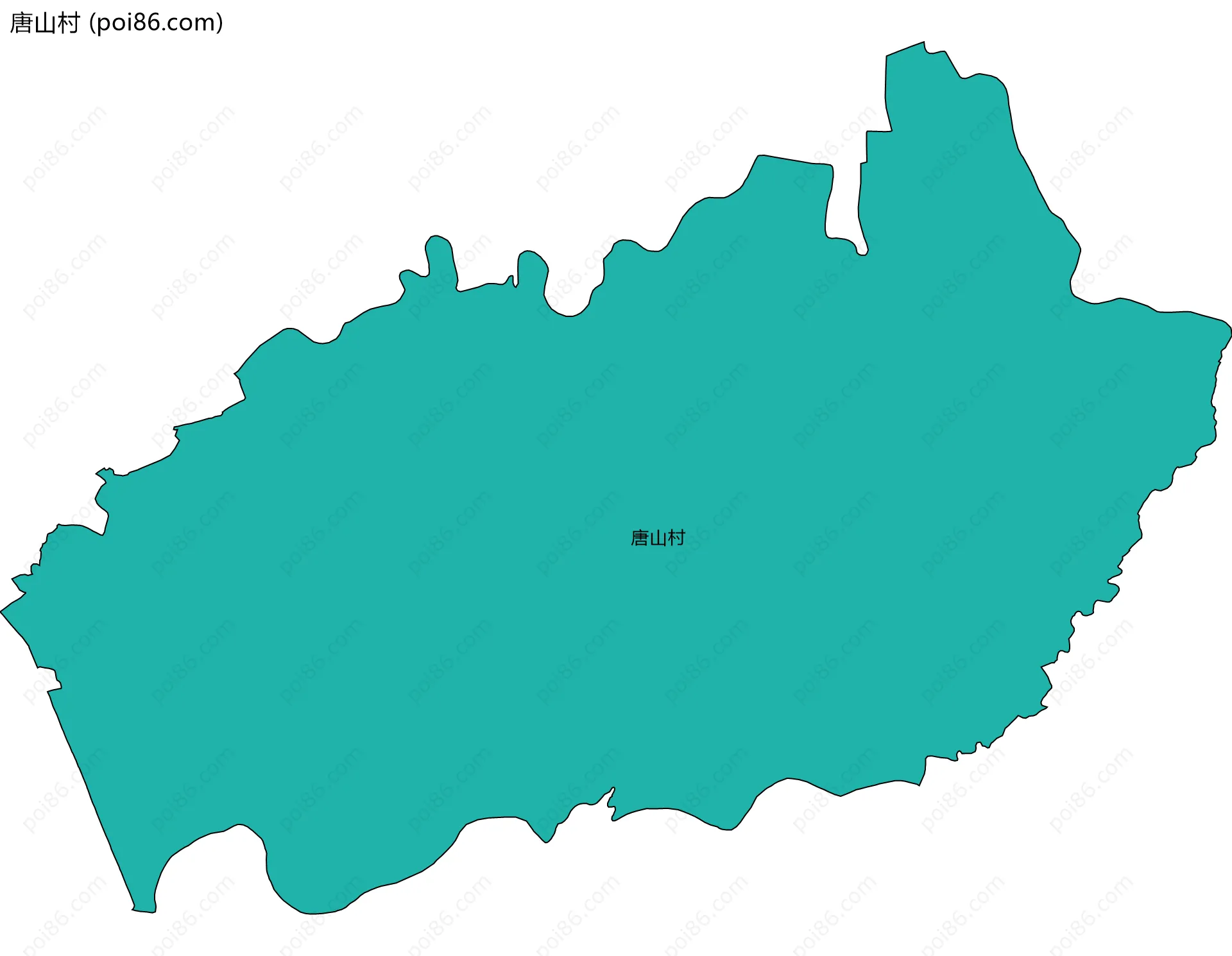 唐山村边界地图