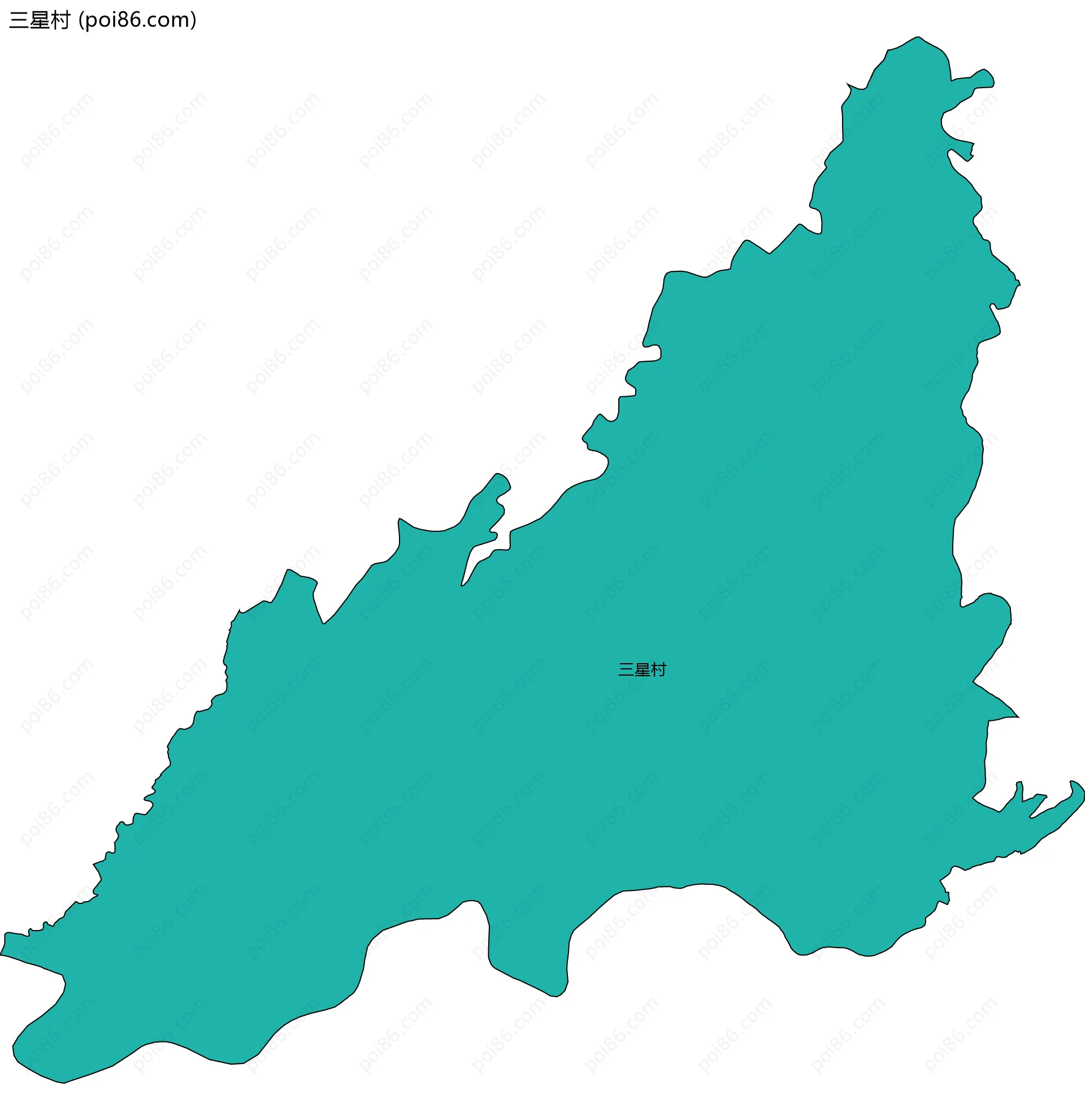 三星村边界地图