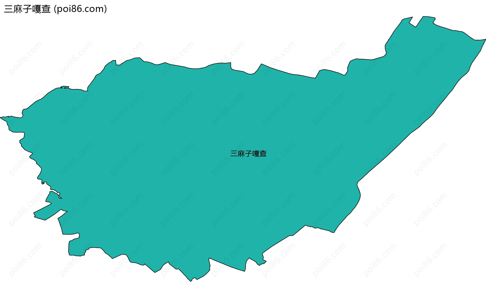 三麻子嘎查边界地图