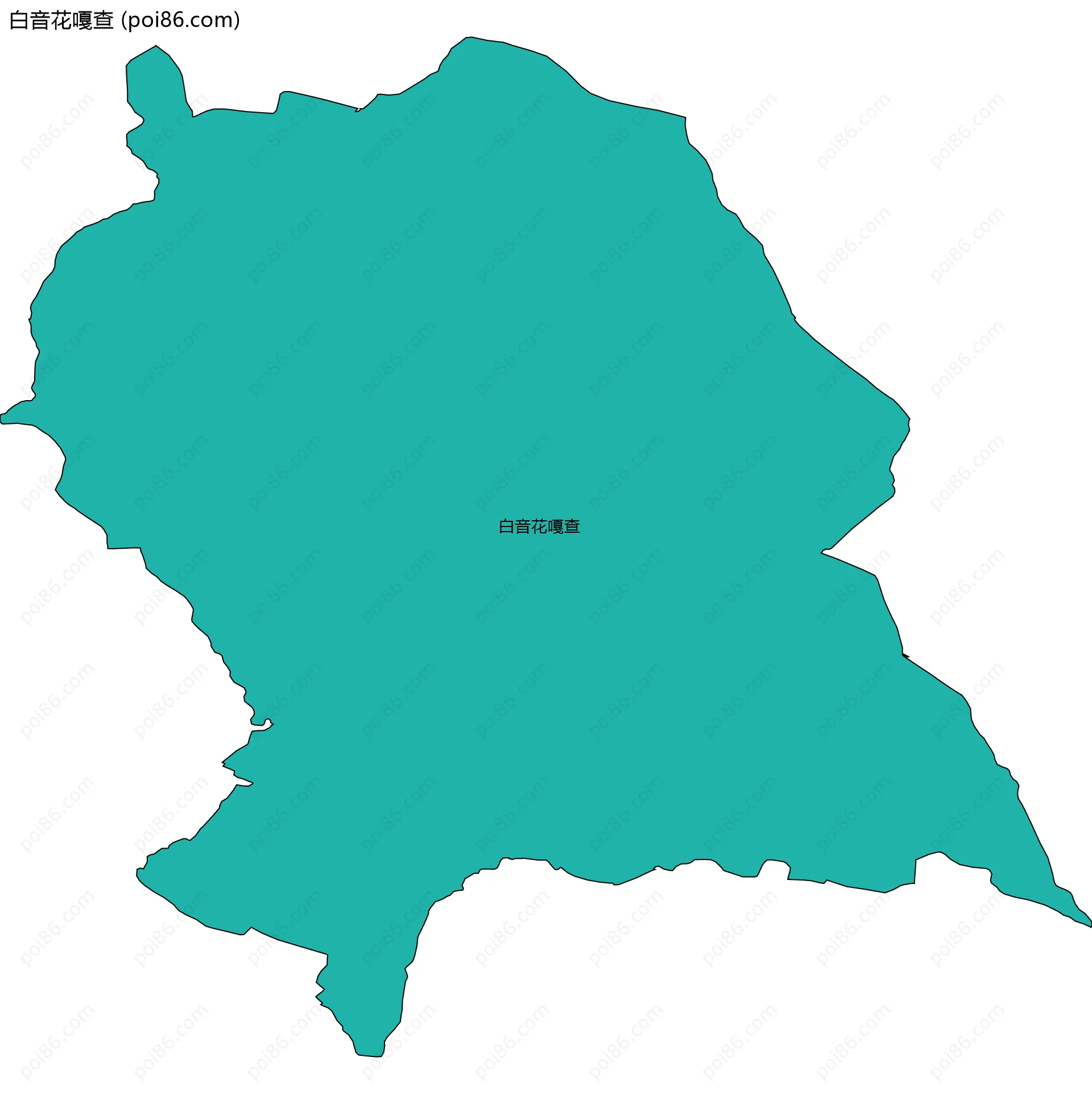 白音花嘎查边界地图