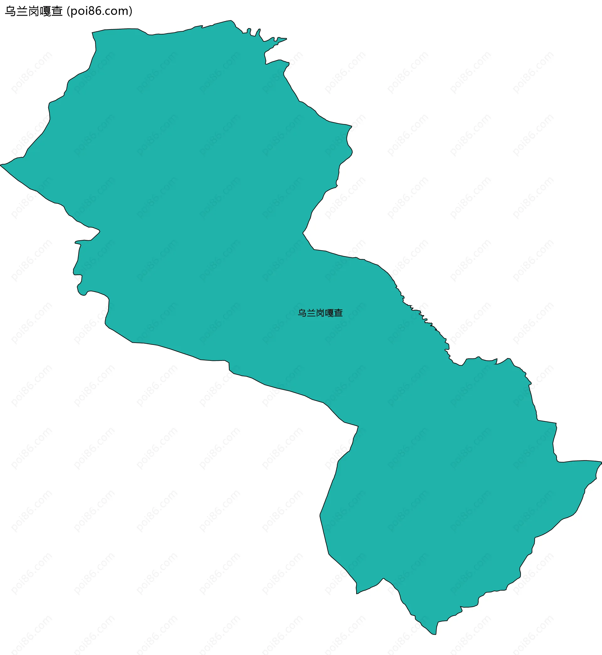 乌兰岗嘎查边界地图