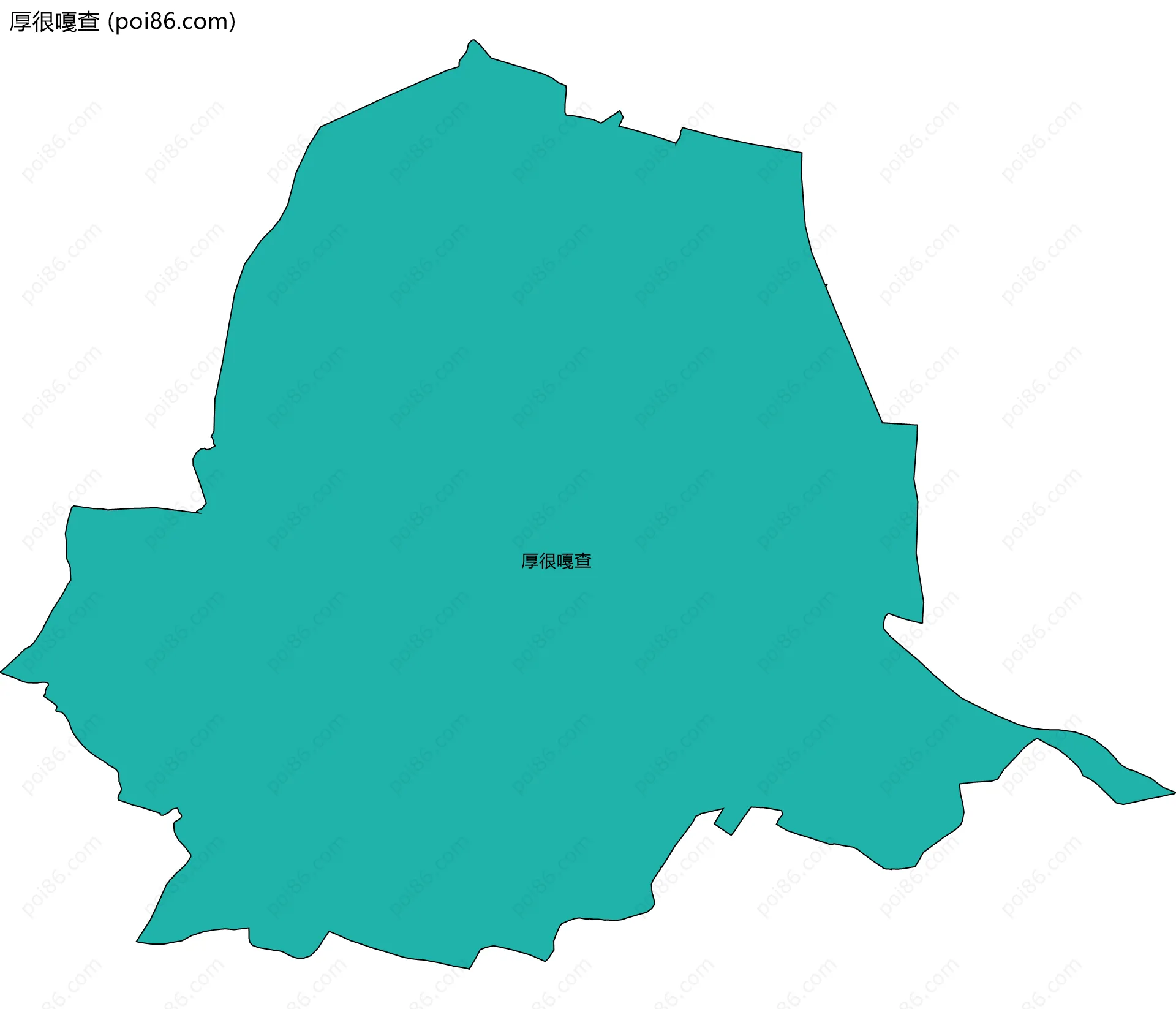 厚很嘎查边界地图