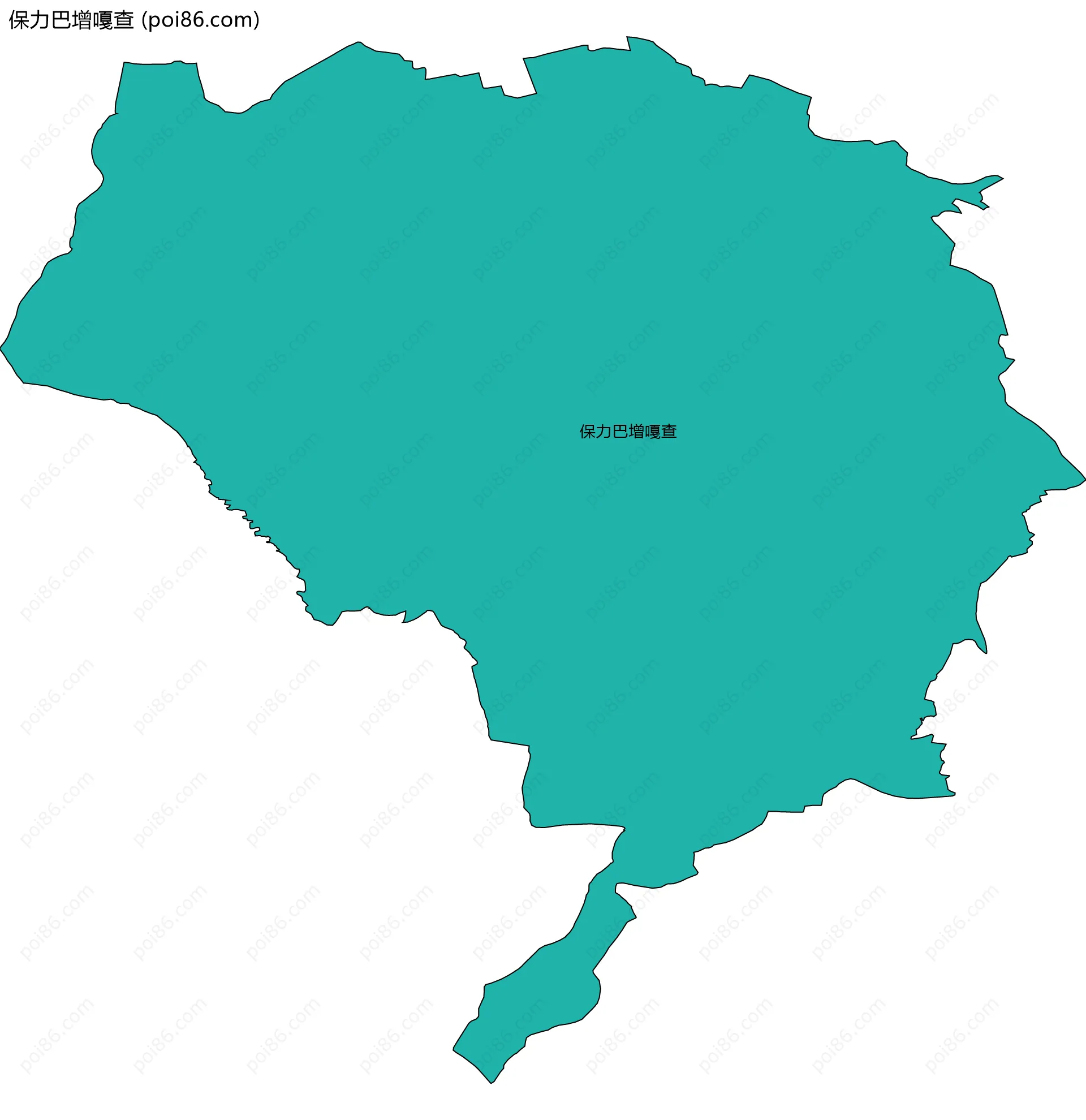 保力巴增嘎查边界地图