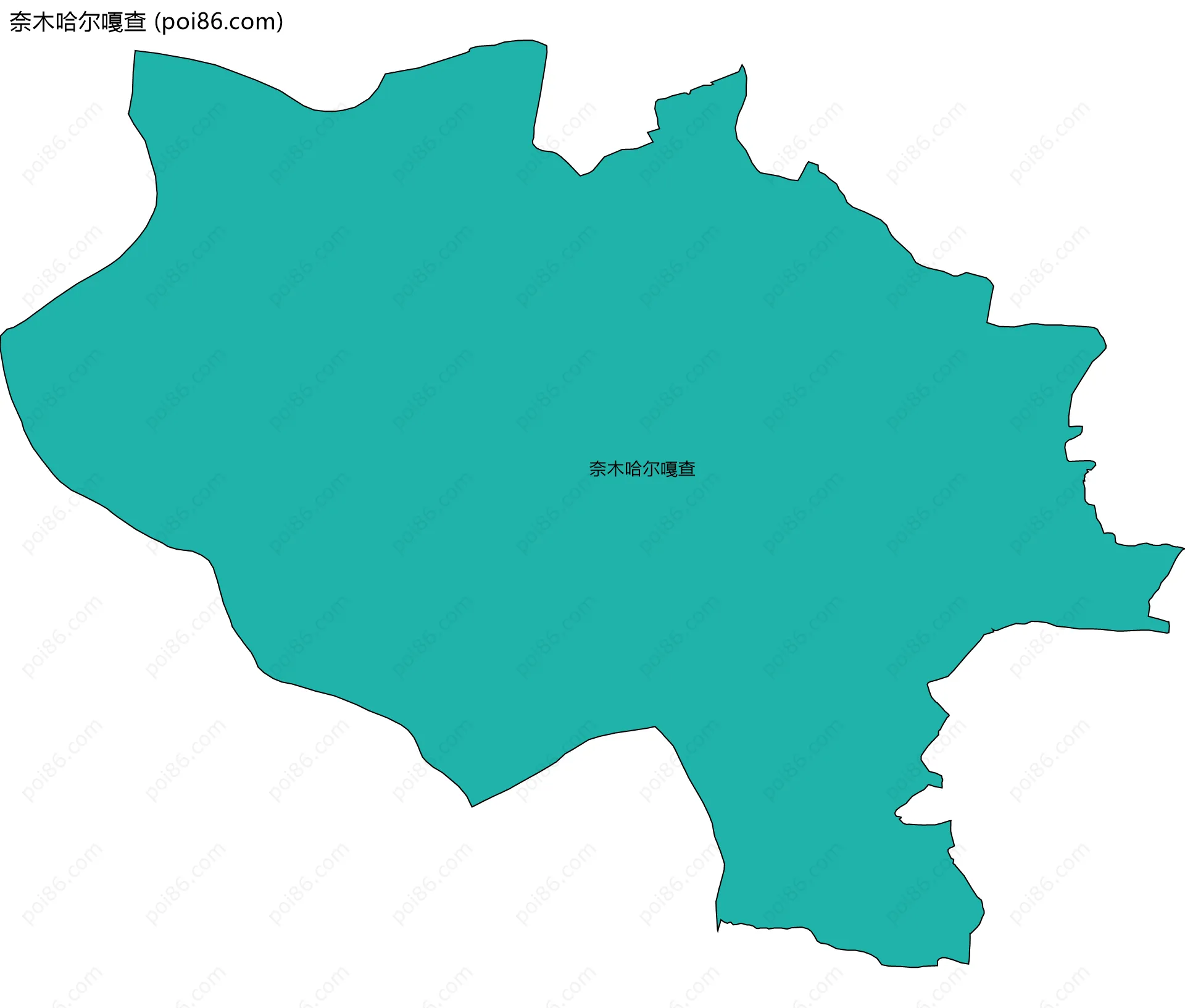 奈木哈尔嘎查边界地图