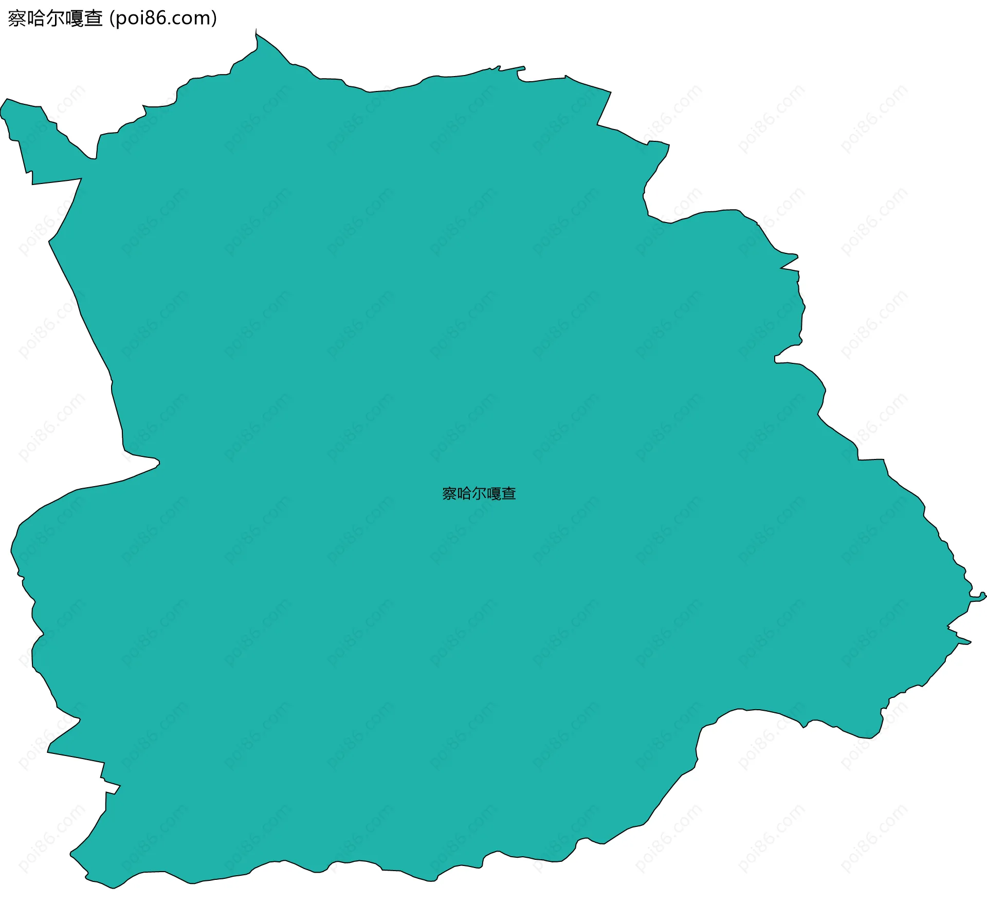 察哈尔嘎查边界地图