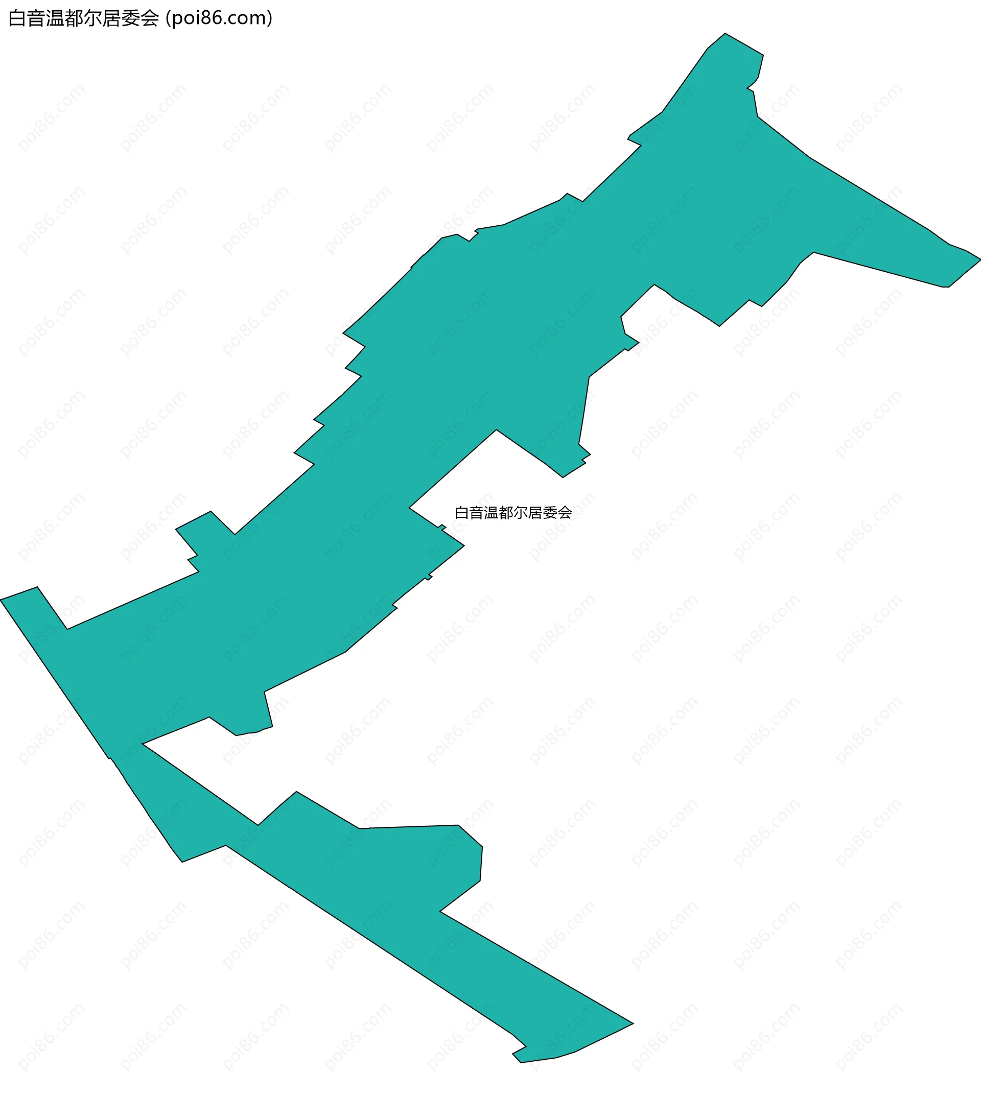 白音温都尔居委会边界地图