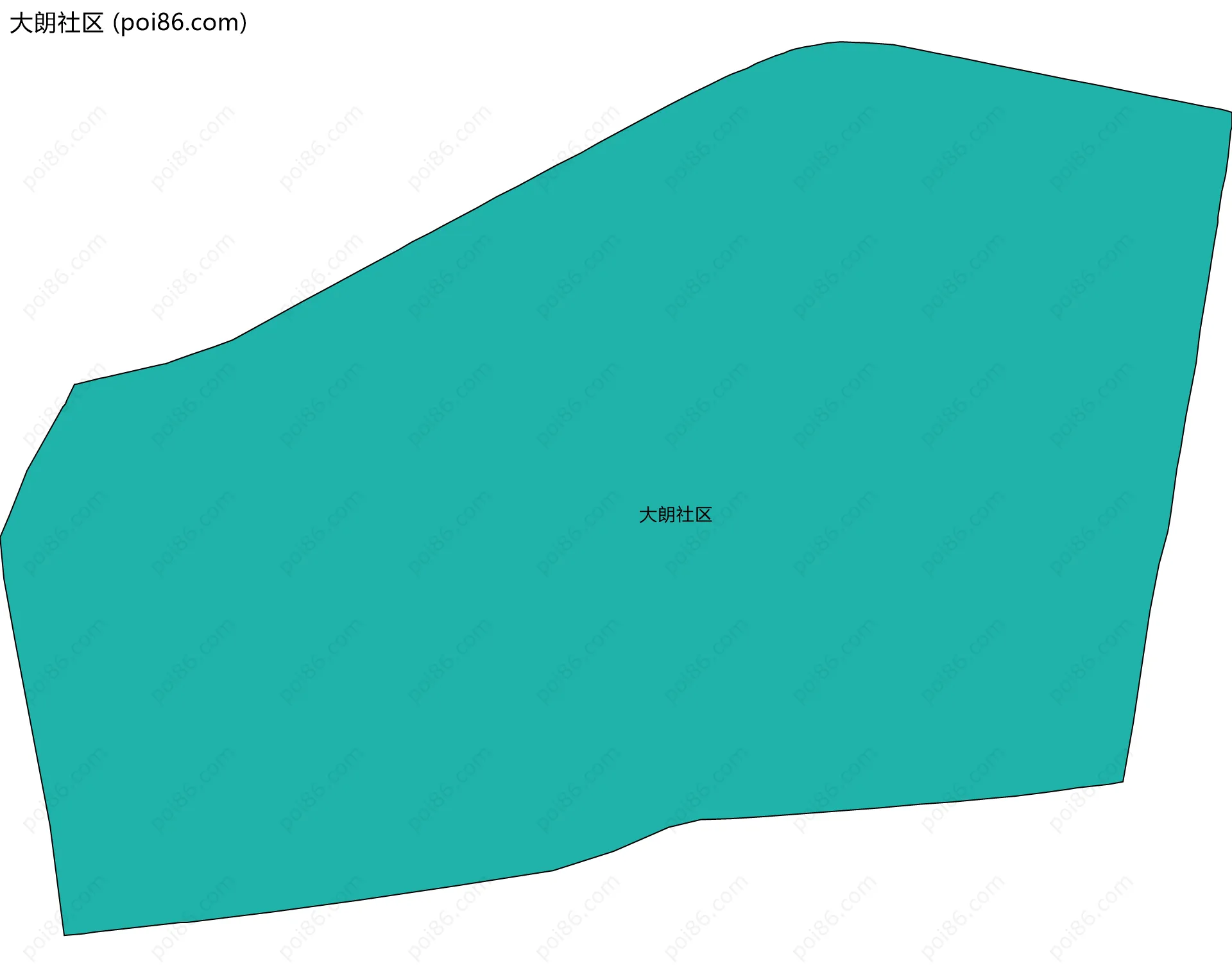 大朗社区边界地图
